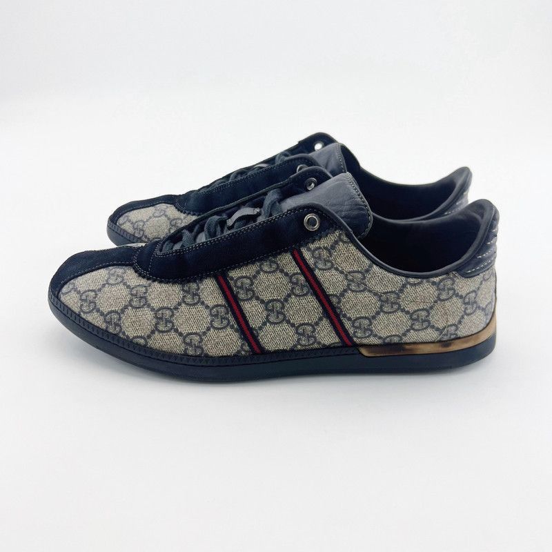Gucci Gucci Stylish Leather Sneakers in Dark Gray Size US 8 / EU 41 - 1 Thumbnail