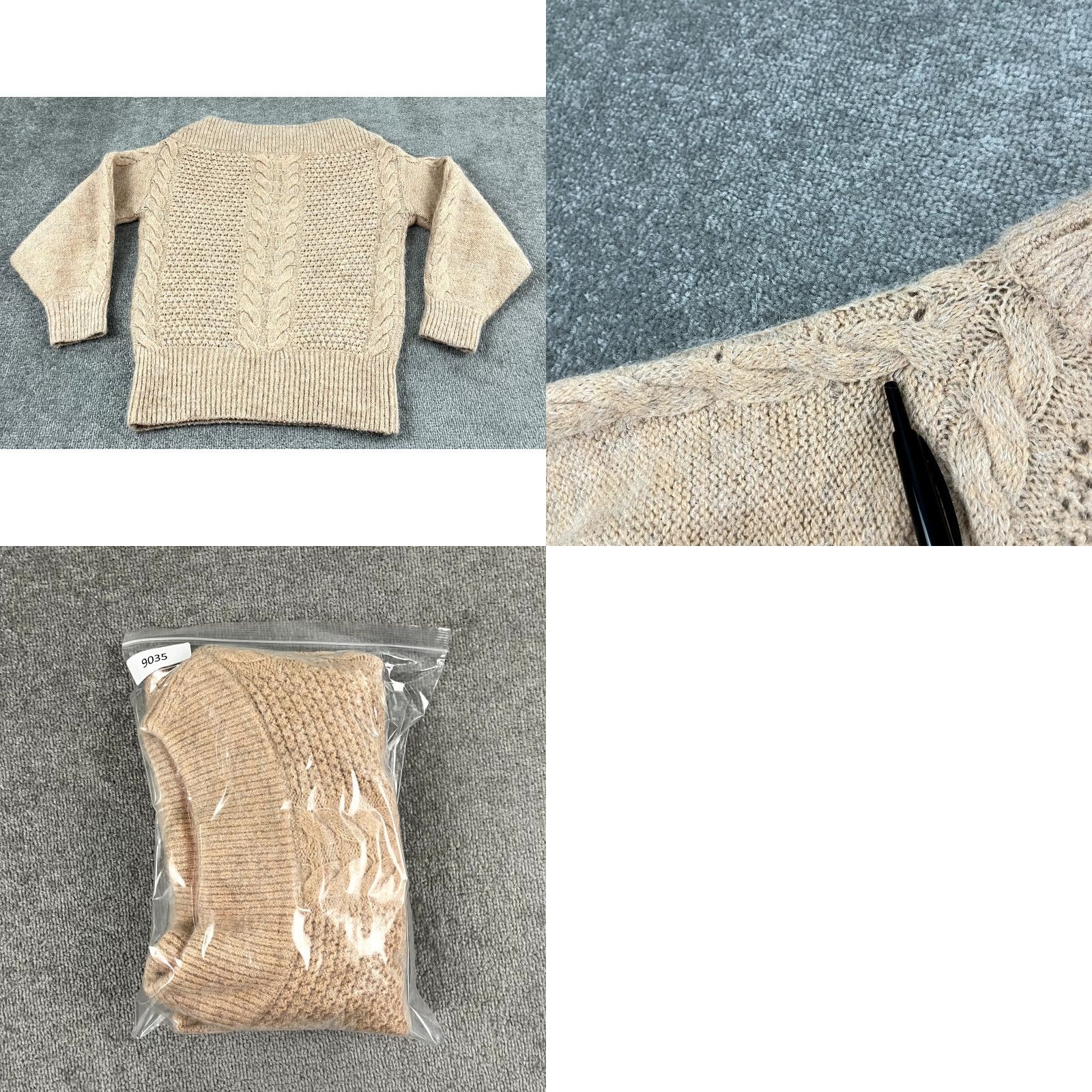 Pinko SLEEPING ON SNOW Sweater Womens XS Salmon Pink Orange Wool Alpaca Off Shoulder Pullover Knit Boat Neck 3/4 Sleeve Casual Womens Size XS / US 0-2 / IT 36-38 - 8 Thumbnail