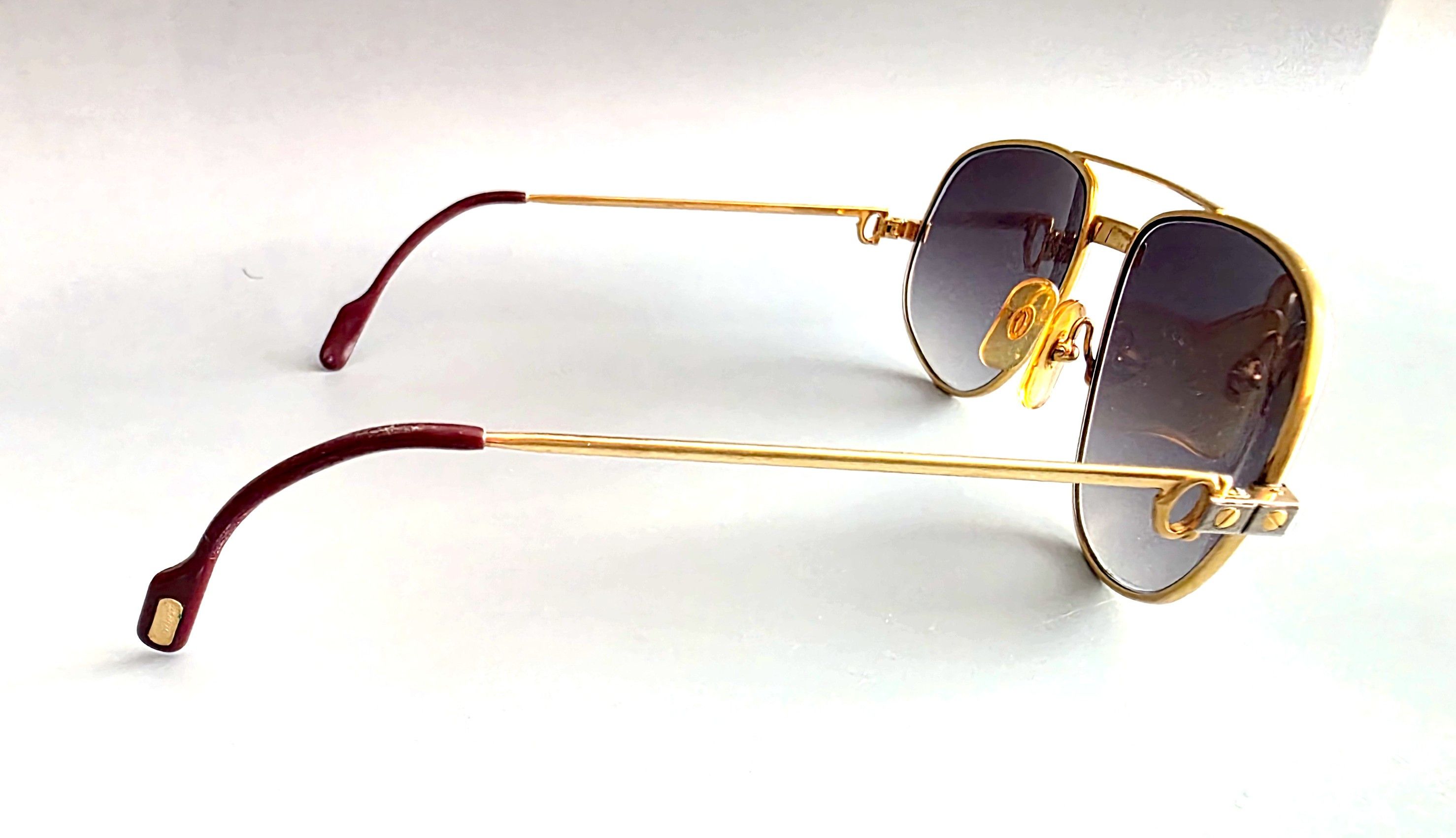 Cartier 🔴 Vintage Cartier Romance Santos Sunglasses Gold Plated Size ONE SIZE - 7 Thumbnail