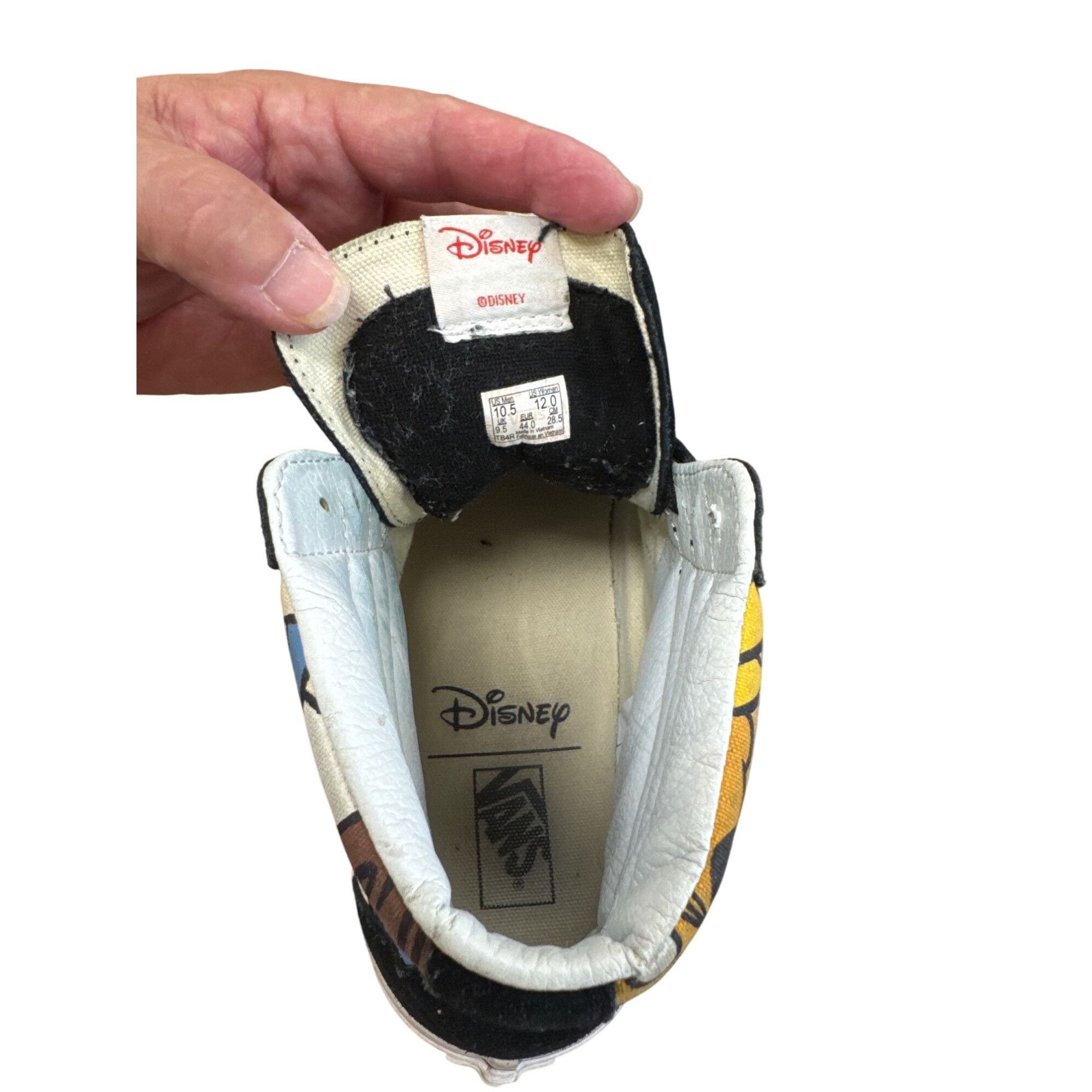 Vans Vans Disney Mens Black Leather High Top Sneakers Shoes Size Size US 10.5 / EU 43-44 - 12 Thumbnail