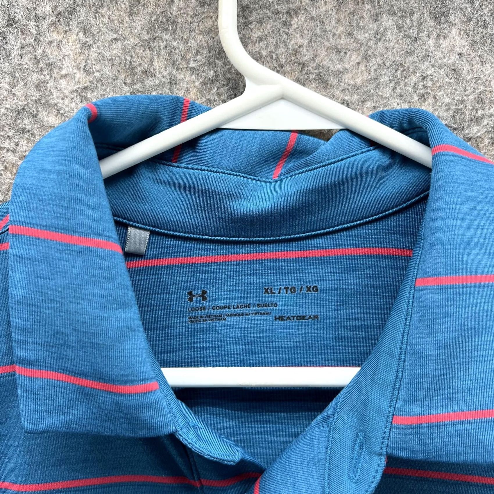 Under Armour Under Armour Polo Shirt Men XL Blue Striped HeatGear Loose Fit Shirt Size US XL / EU 56 / 4 - 5 Thumbnail
