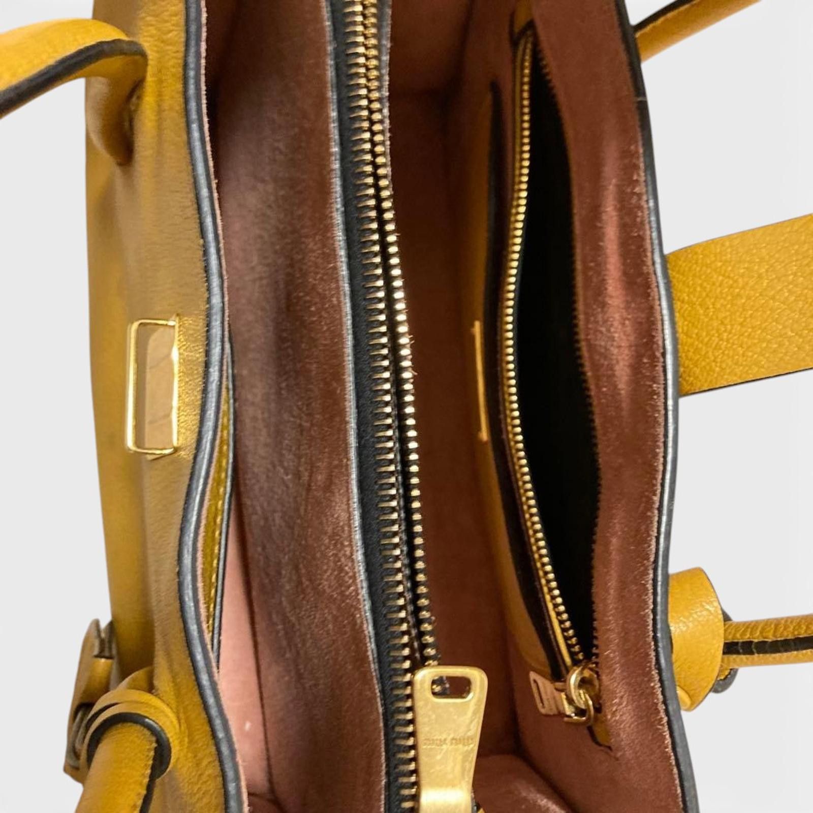 Miu Miu Miu Miu - Mustard Yellow Leather Handbag Size ONE SIZE - 5 Thumbnail