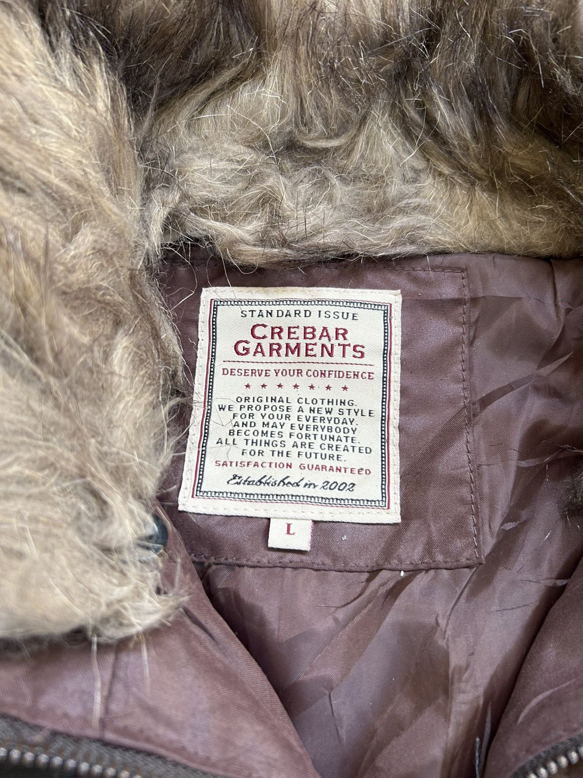 Japanese Brand Vintage Crabar Garment B3 Fur Bomber Jacket Size US L / EU 52-54 / 3 - 7 Thumbnail