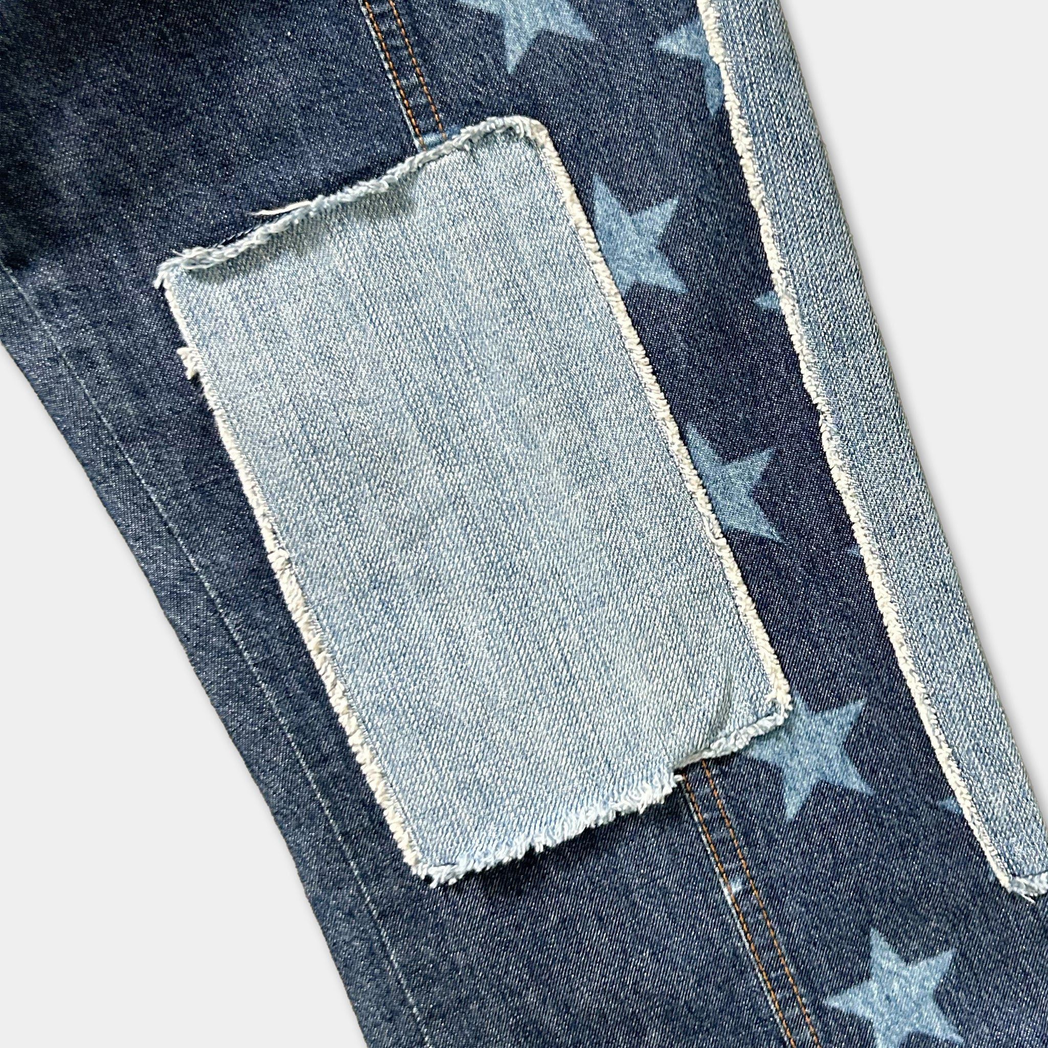 Dolce & Gabbana Dolce & Gabbana 2000's Star Patchwork Denim Jeans Size US 32 / EU 48 - 4 Thumbnail