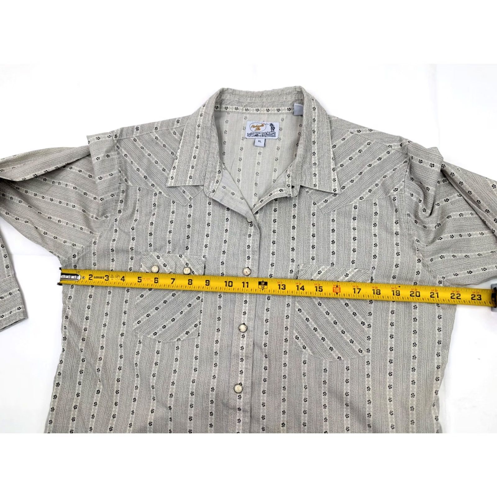 Vintage Vtg Panhandle Slim Western Shirt Men XL Geometric Stripe Pearl Snap Button-Up Casual Western Shirt Size US XL / EU 56 / 4 - 7 Thumbnail