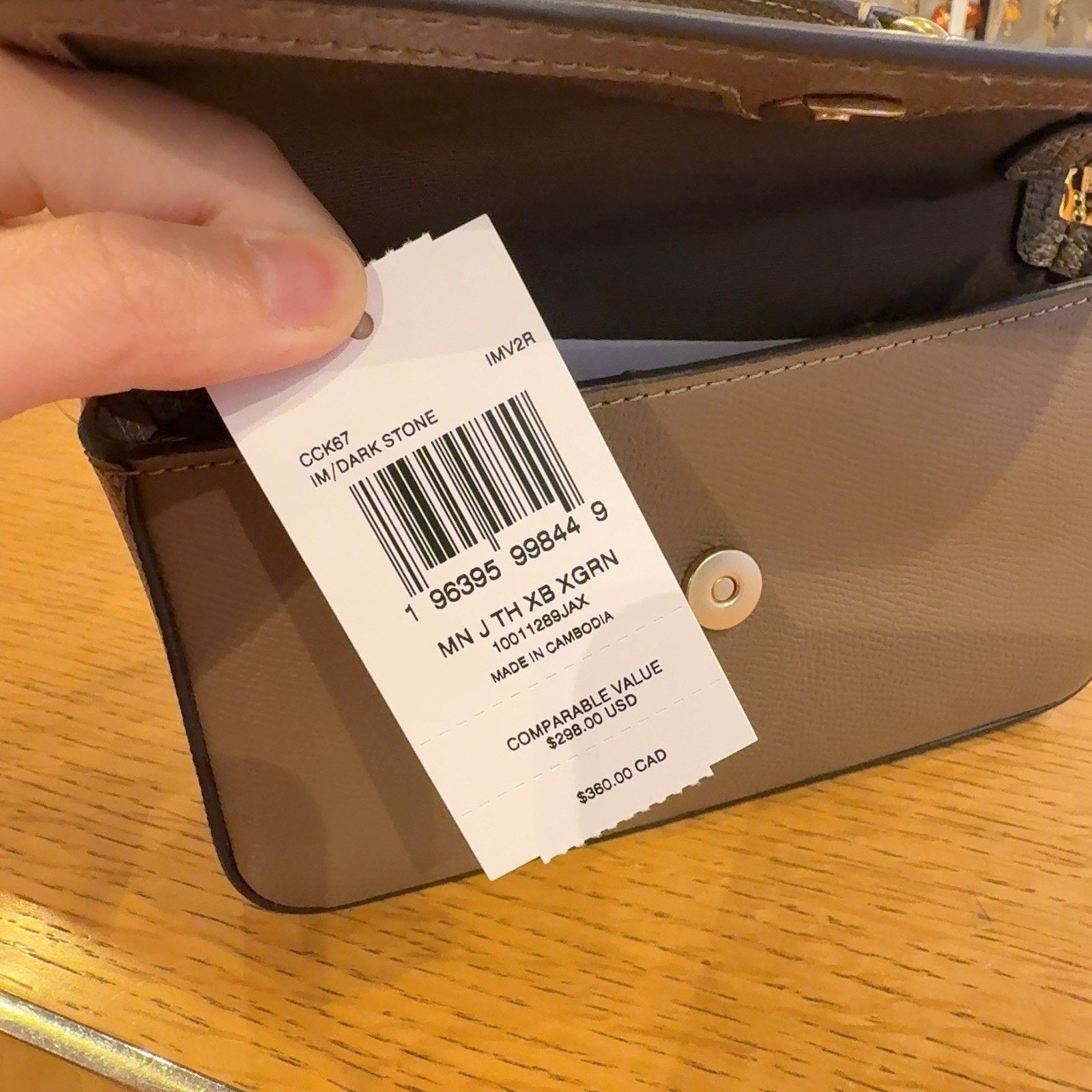 Coach NWT Coach Mini Josie Top Handle Bag CCK67 DARK STONE Size ONE SIZE - 6 Thumbnail