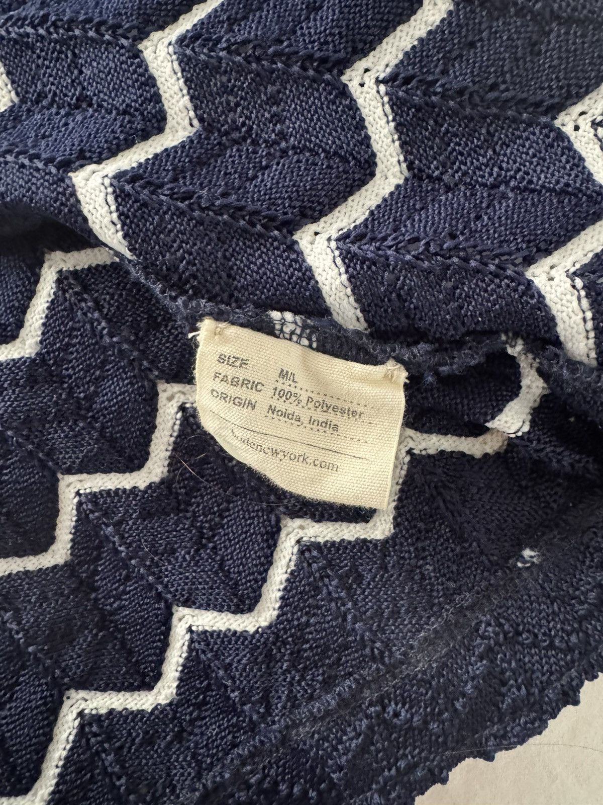 Bode Bode Zig Zag LS Shirt Blue / White (Medium) Size US M / EU 48-50 / 2 - 5 Thumbnail