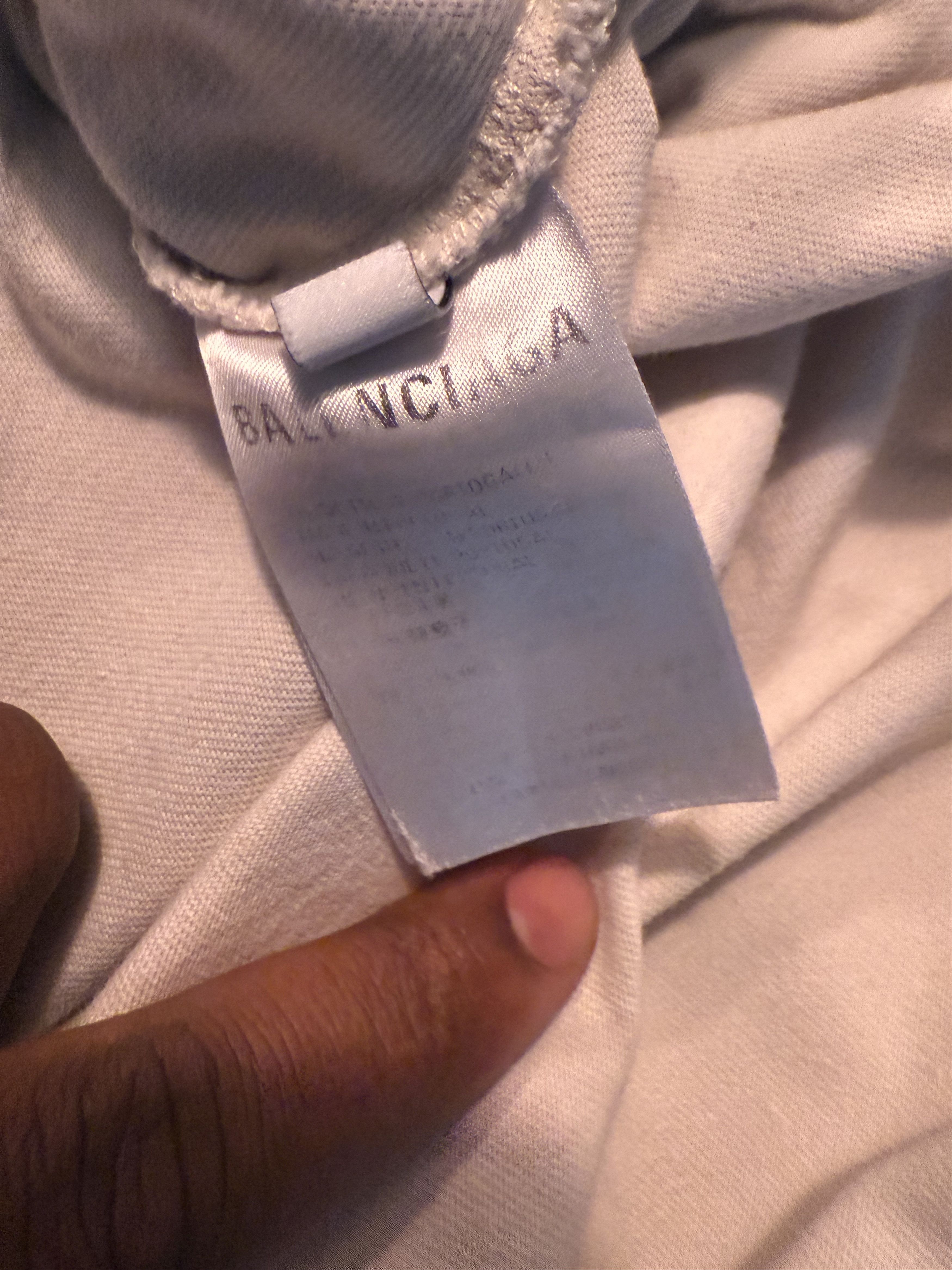 Balenciaga Balenciaga Badge Logo Tee 'Chalky White/Blue' Size US M / EU 48-50 / 2 - 11 Thumbnail