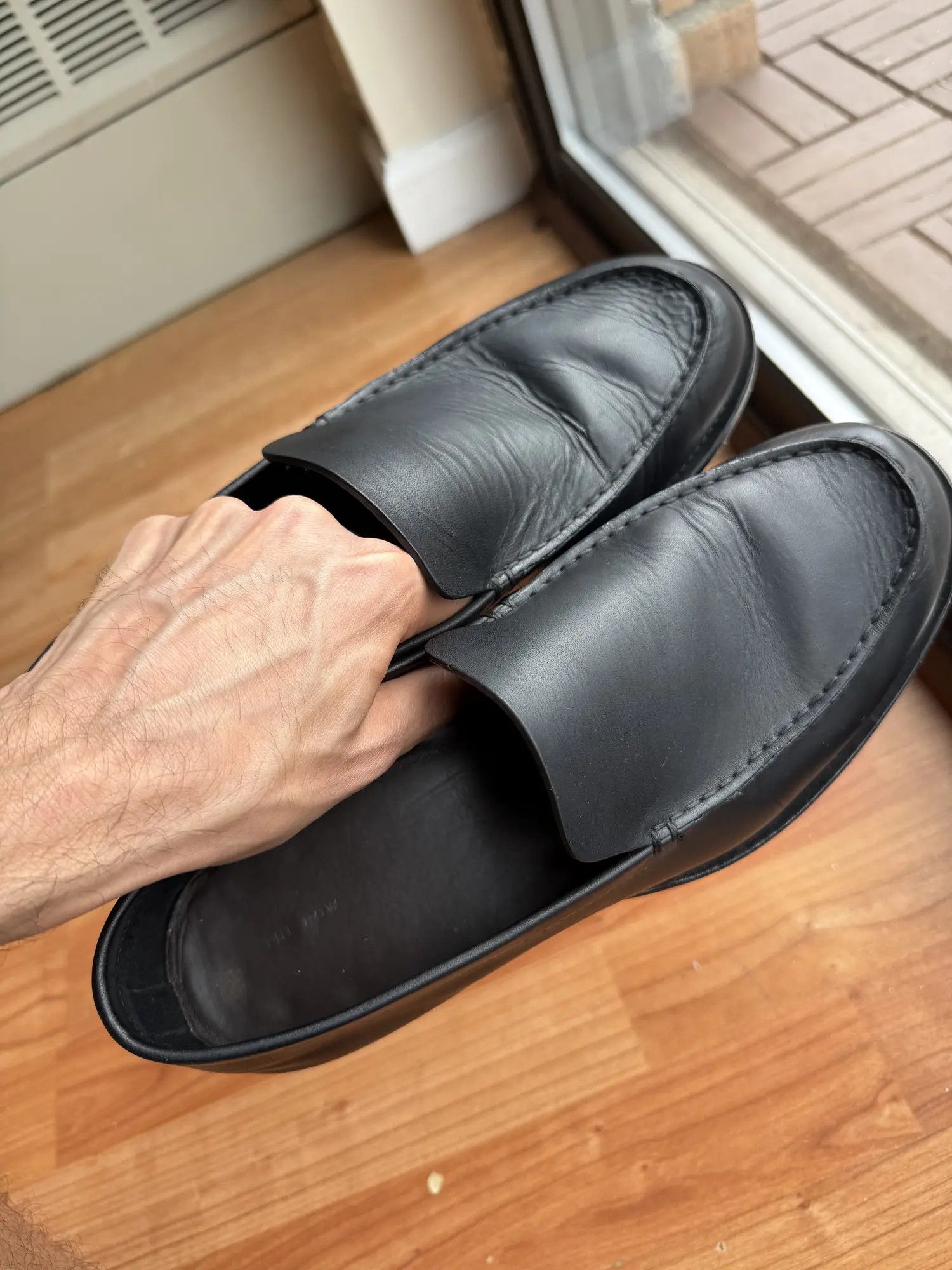 The Row The Row Lars Loafer Black Leather EU 43 US 10 Size US 10 / EU 43 - 10 Thumbnail