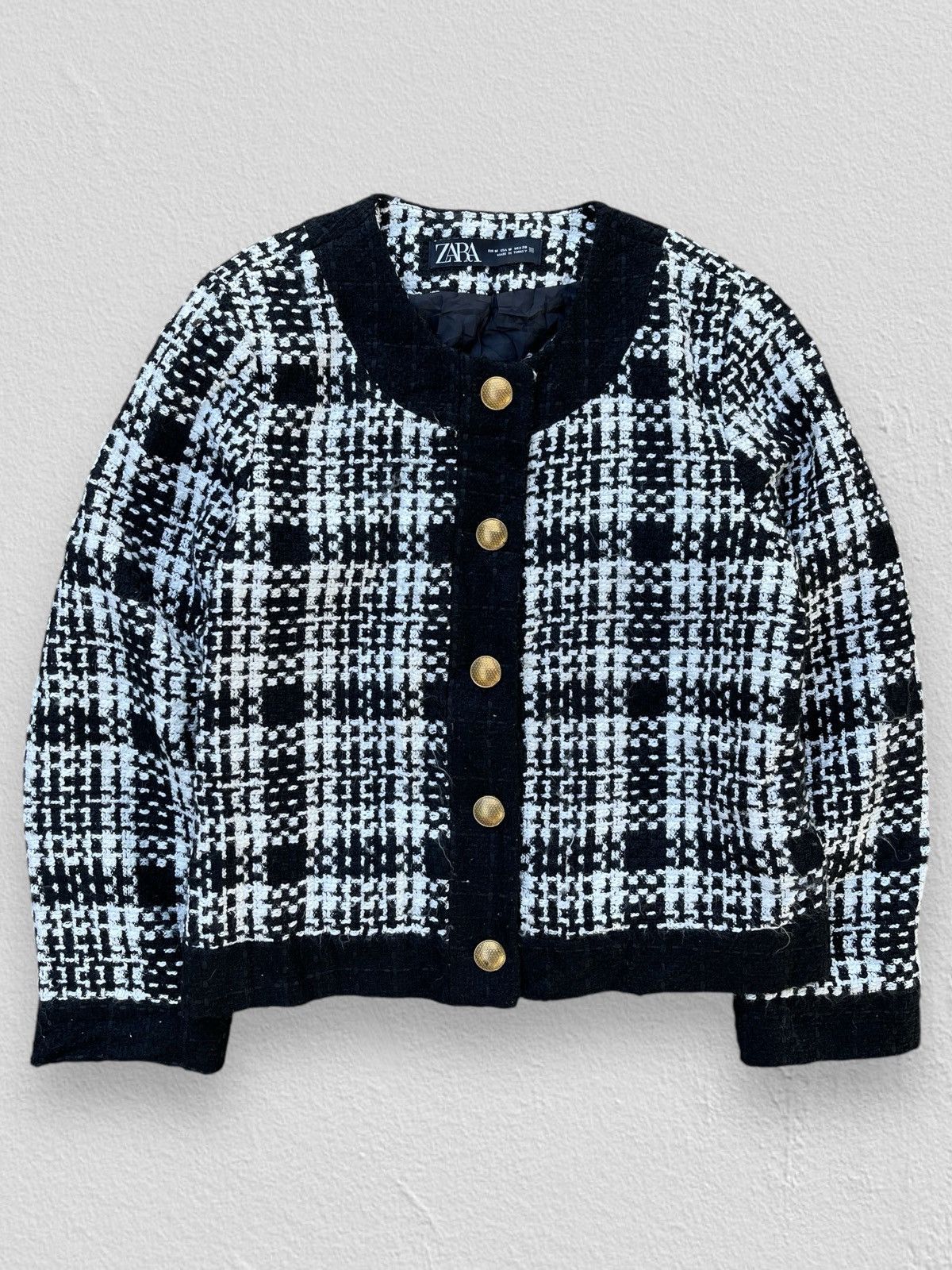 Zara Zara Women's Tweeted Jacket Size M / US 6-8 / IT 42-44 - 3 Thumbnail