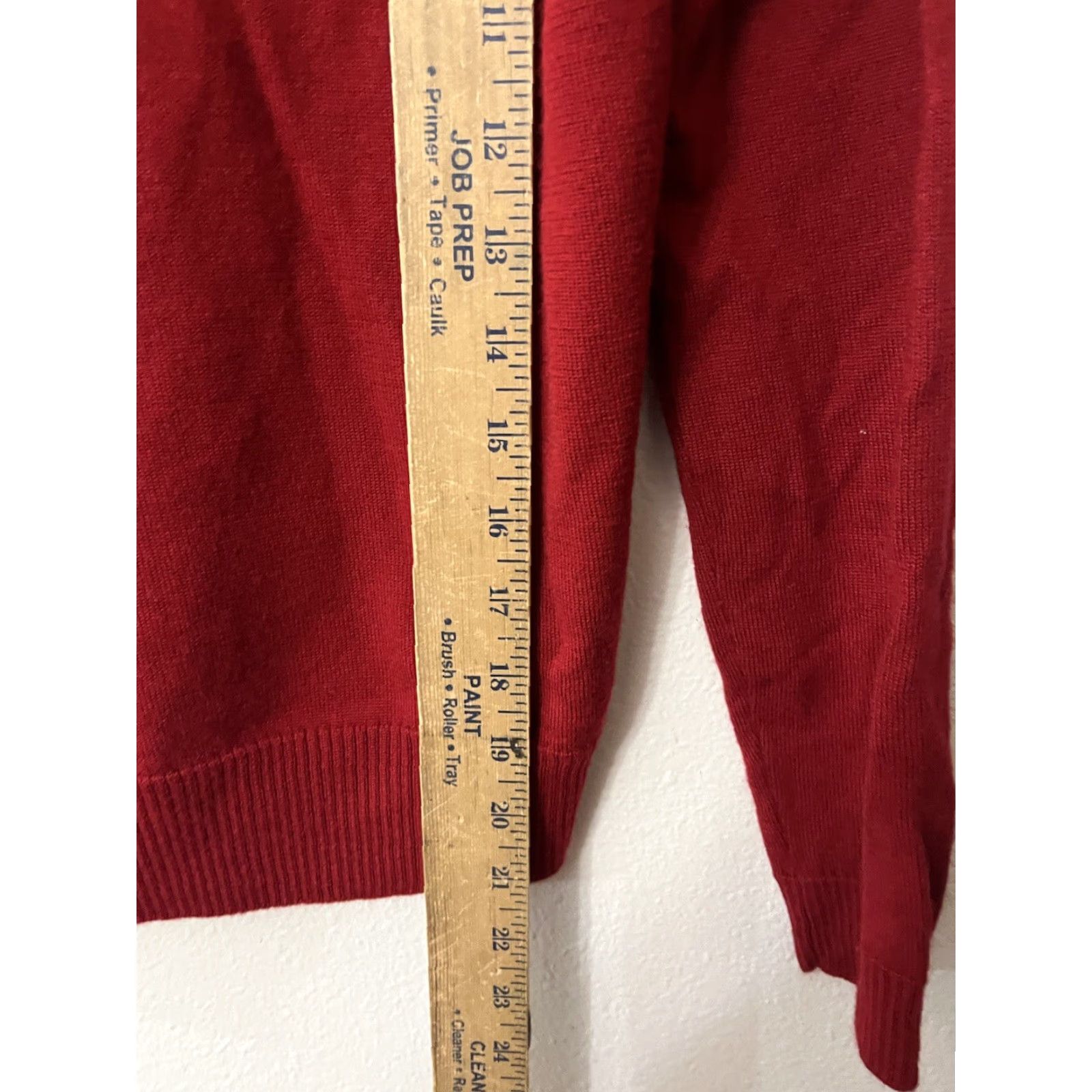 Calvin Klein Calvin Klein Sweater Womens PS Merino Wool Red Round Neck Pullover Winter Petite Size S / US 4 / IT 40 - 4 Thumbnail