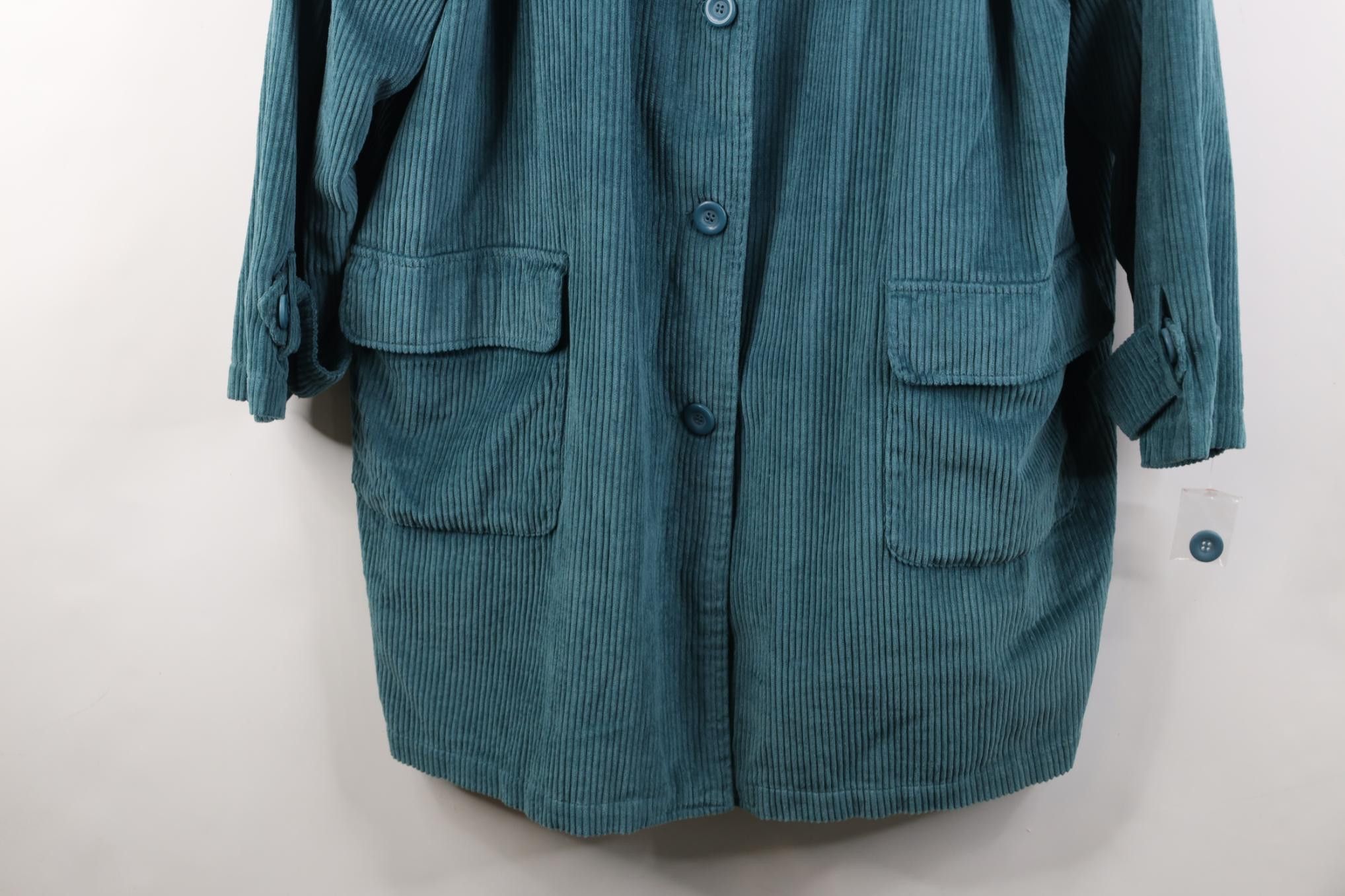 Vintage Deadstock Vintage 90s Streetwear Chore Jacket Teal Green Size XXL / US 16-18 / IT 52-54 - 3 Thumbnail