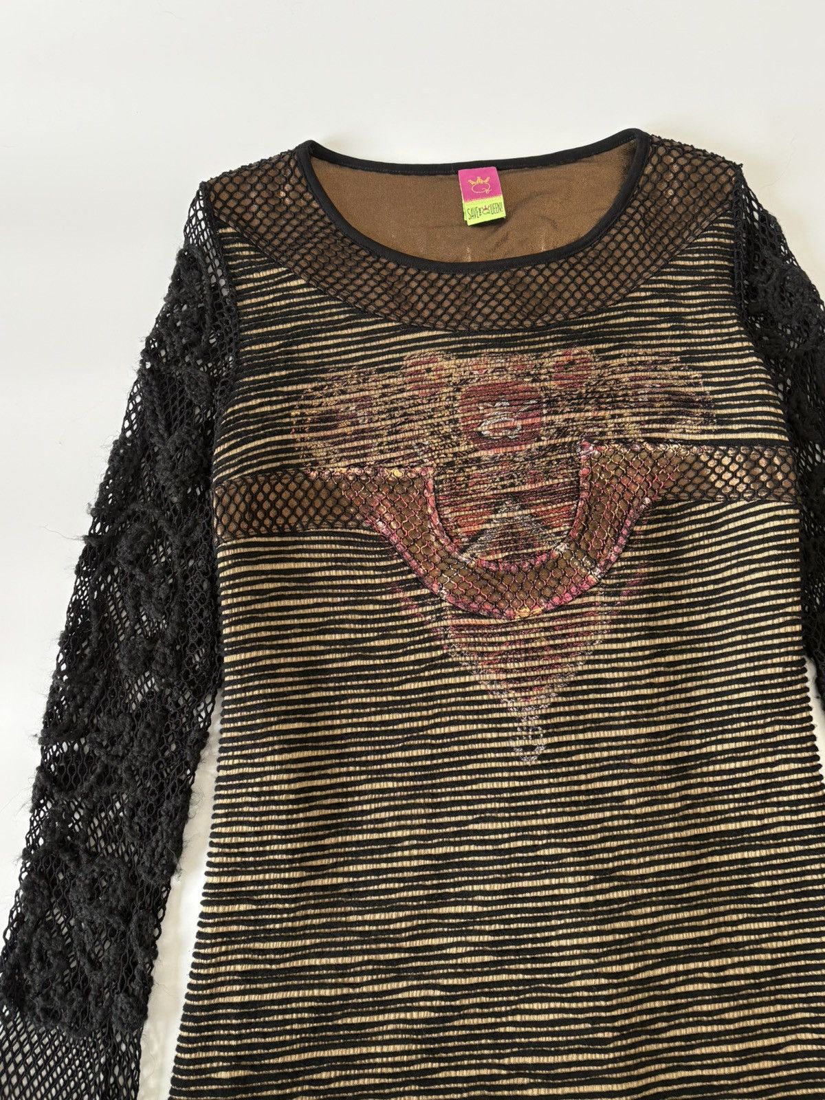 Other Save The Queen Dress Black Mesh Metallic Copper Boho Printed Size XL / US 12-14 / IT 48-50 - 9 Thumbnail