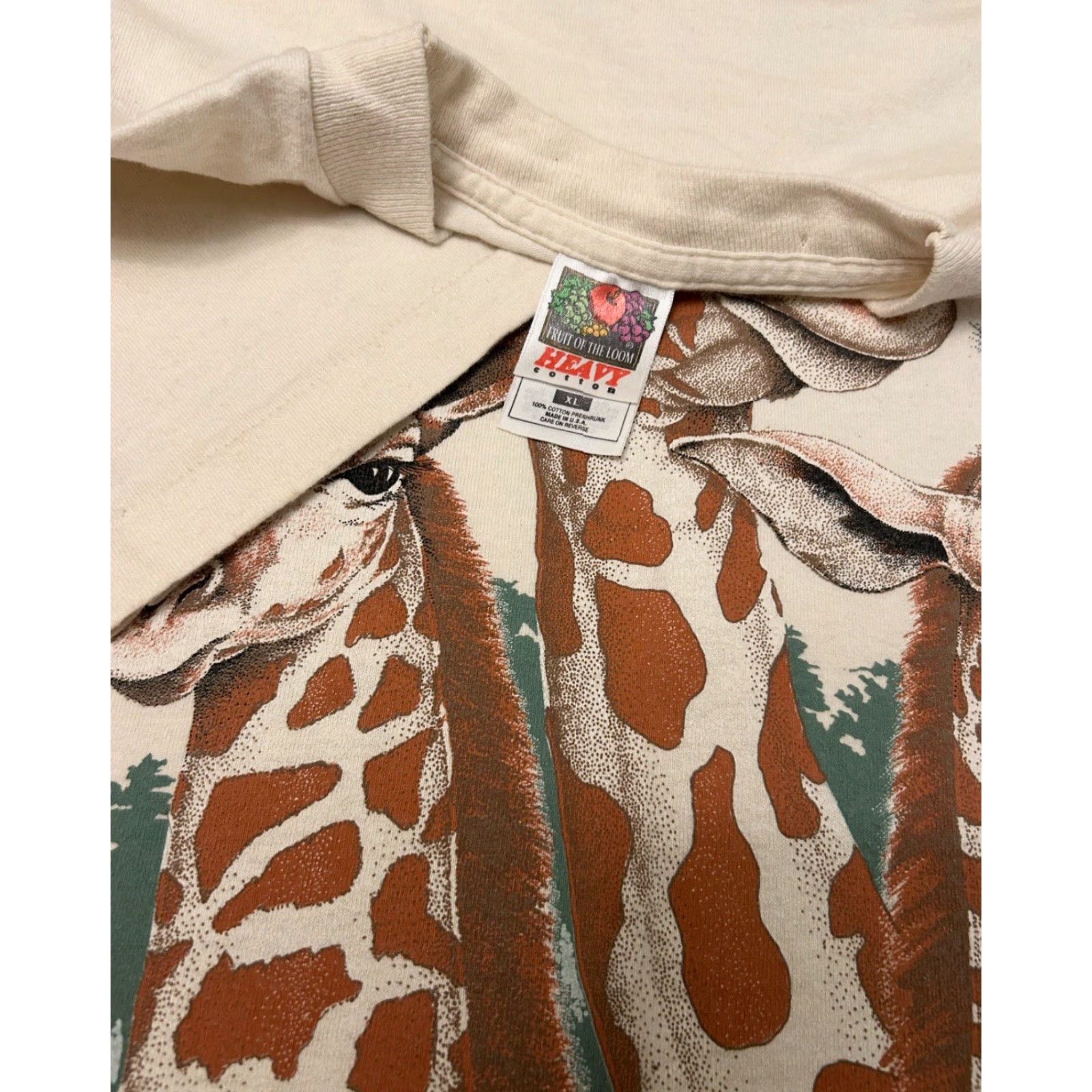 Vintage VINTAGE 90s Giraffe Nature Wild Life Animals Art 1993 VTG Shirt Mens Size XL Size US XL / EU 56 / 4 - 2 Thumbnail