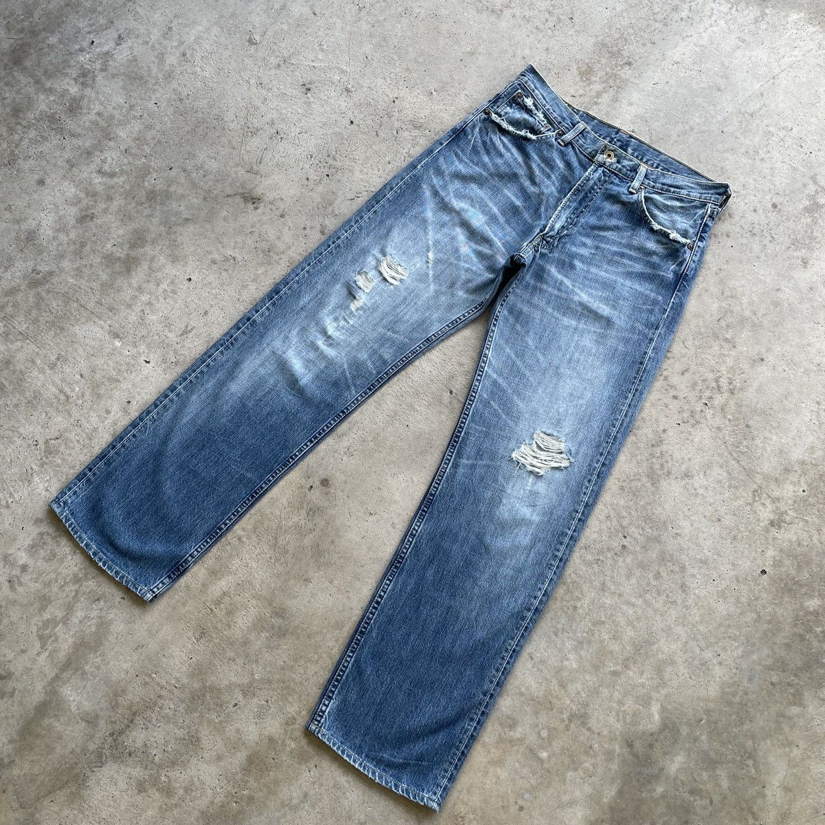 Levi's Vintage Clothing Vintage Levi’s 503 Distressed Faded Denim Jeans Pants W31 Size US 31 - 2 Thumbnail