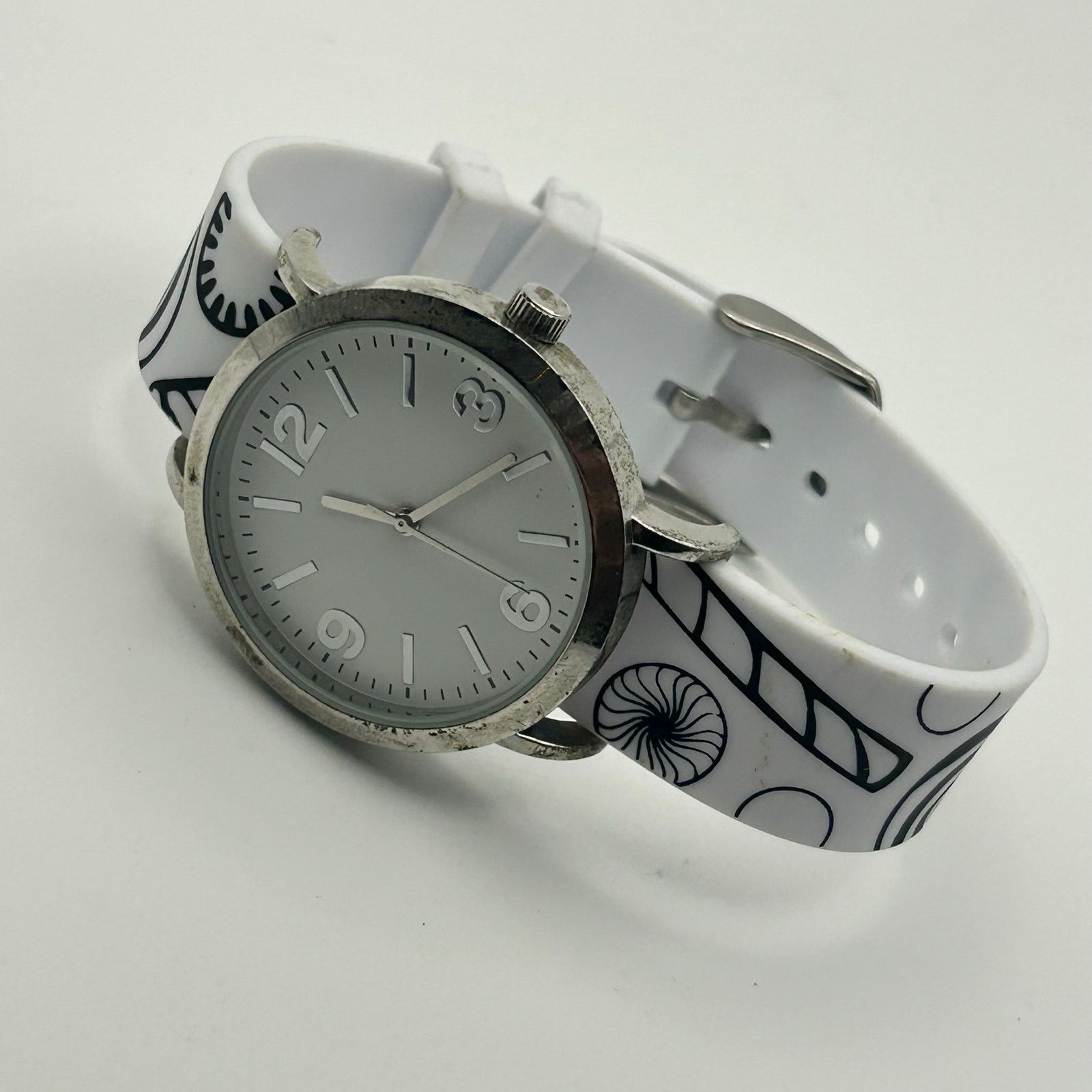 Other Doodlz Color Your Own 36mm Black & White Silicon Band Watch Size ONE SIZE - 7 Thumbnail