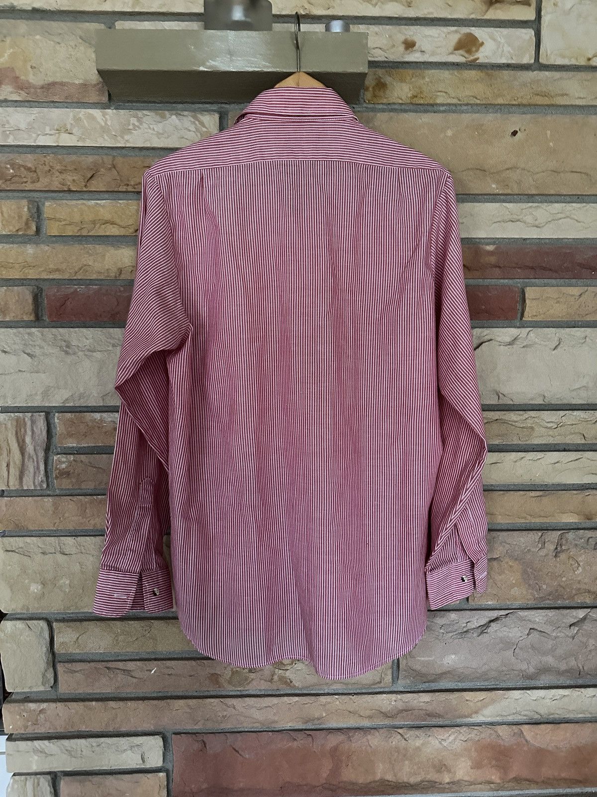 Levi's Vintage 90s Levi’s Tailored for Men Striped Red Button Up Size US L / EU 52-54 / 3 - 2 Thumbnail