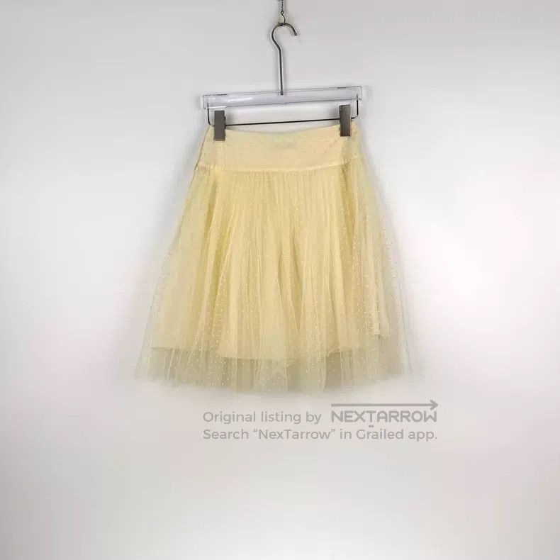 Dior Dior Milk-white small dot gauze skirt Size 24" / US 00 / IT 34 - 4 Thumbnail