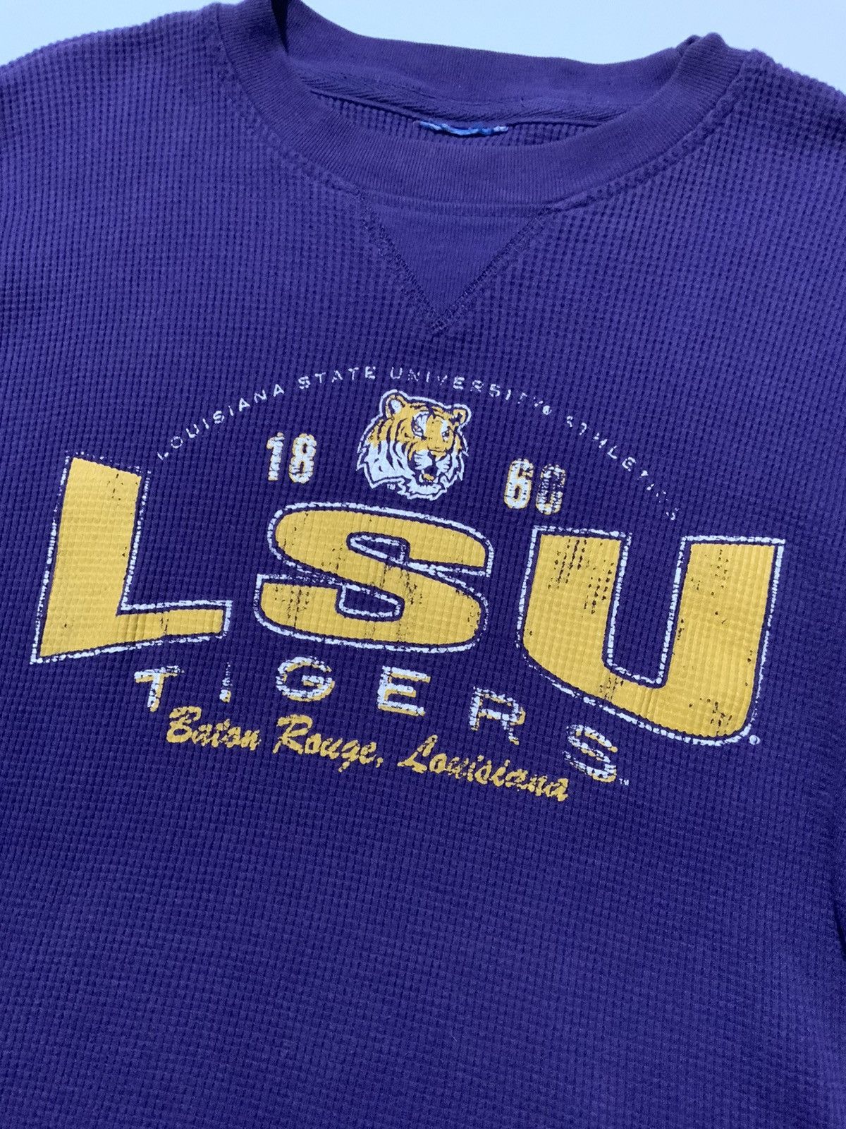 NCAA Louisiana State LSU Tigers Waffle Knit Thermal L/S Shirt Size US S / EU 44-46 / 1 - 5 Thumbnail