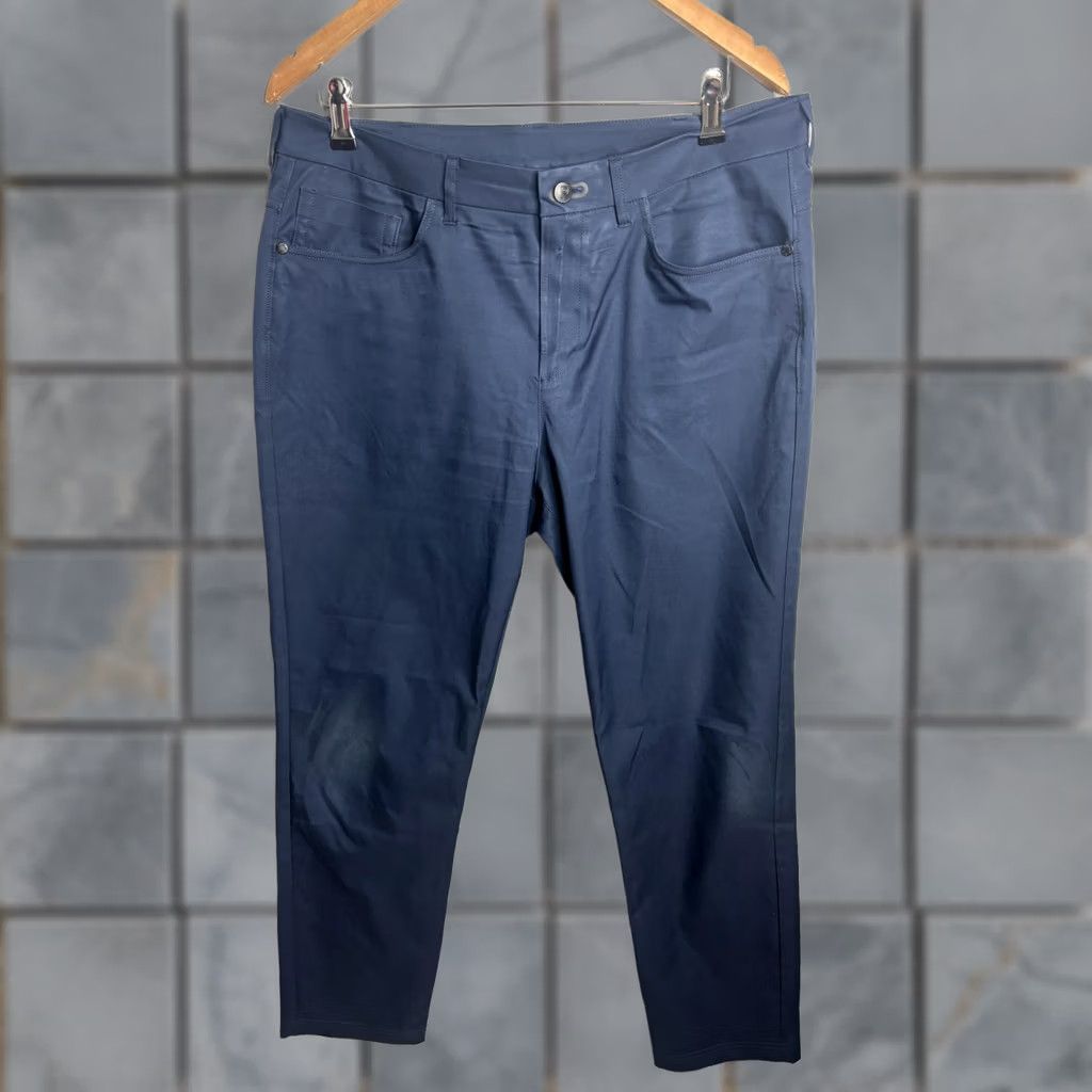 Vintage Public Rec Blue Chino Pants Mens 33x32 Straight Leg 5 Pocket Casual Zip Fly Size US 33 - 1 Thumbnail