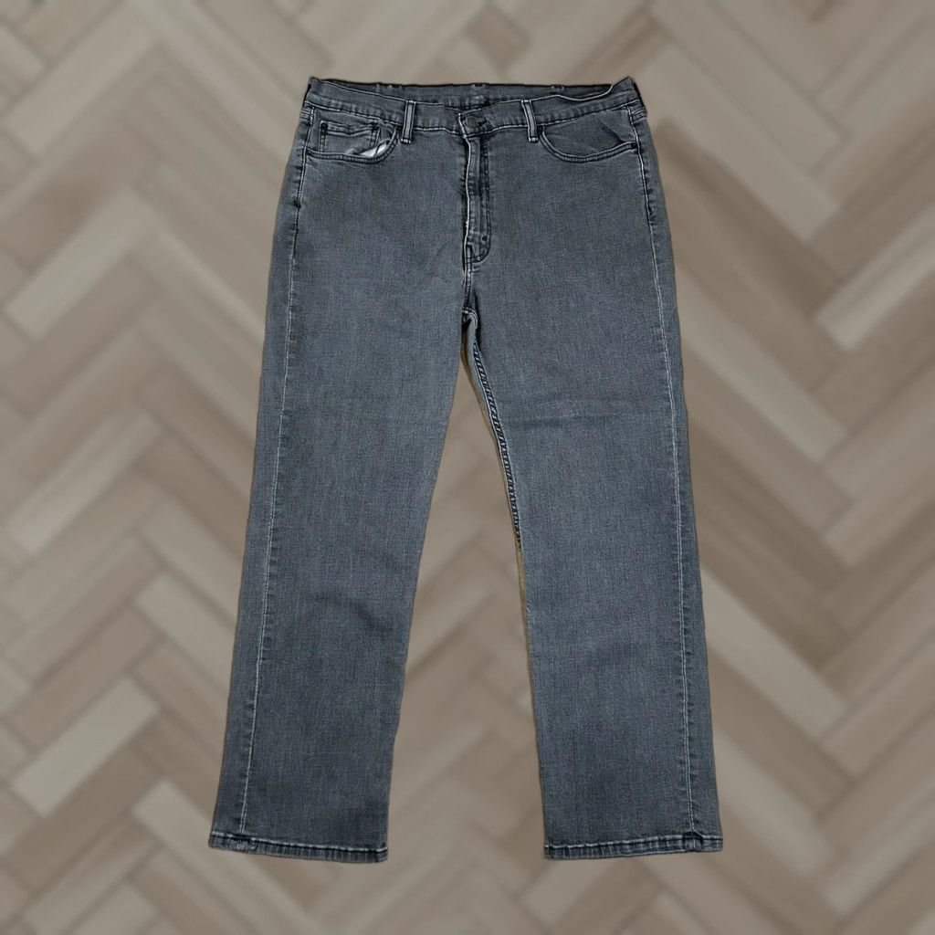 Levi's Levi's 514 Jeans 40x30 Mens Gray Denim Straight Leg Dark Wash Regular Fit Casual Size US 40 / EU 56 - 1 Thumbnail