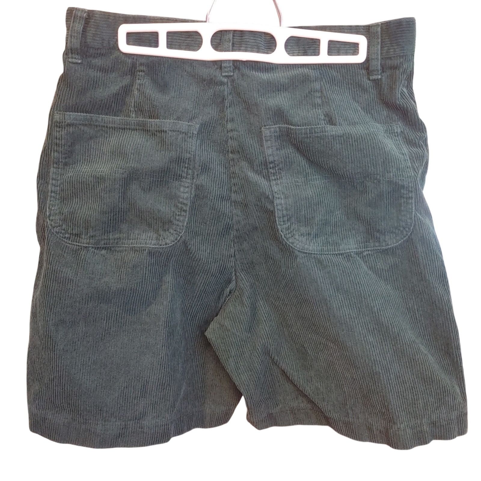 Other Palmettos Women's 13 Sage Green Plaid Pocket Corduroy Shorts Size 26" / US 2 / IT 38 - 2 Thumbnail