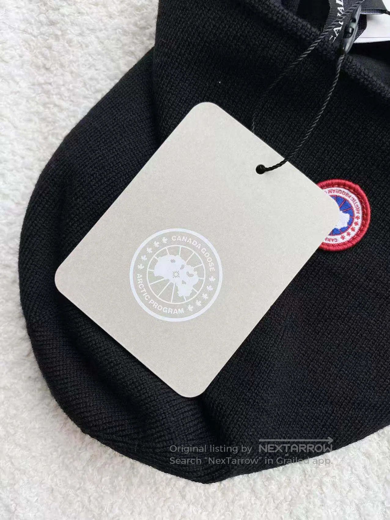 Canada Goose Canada Goose Size S Logo embroidered black knitted hat| Size ONE SIZE - 7 Thumbnail
