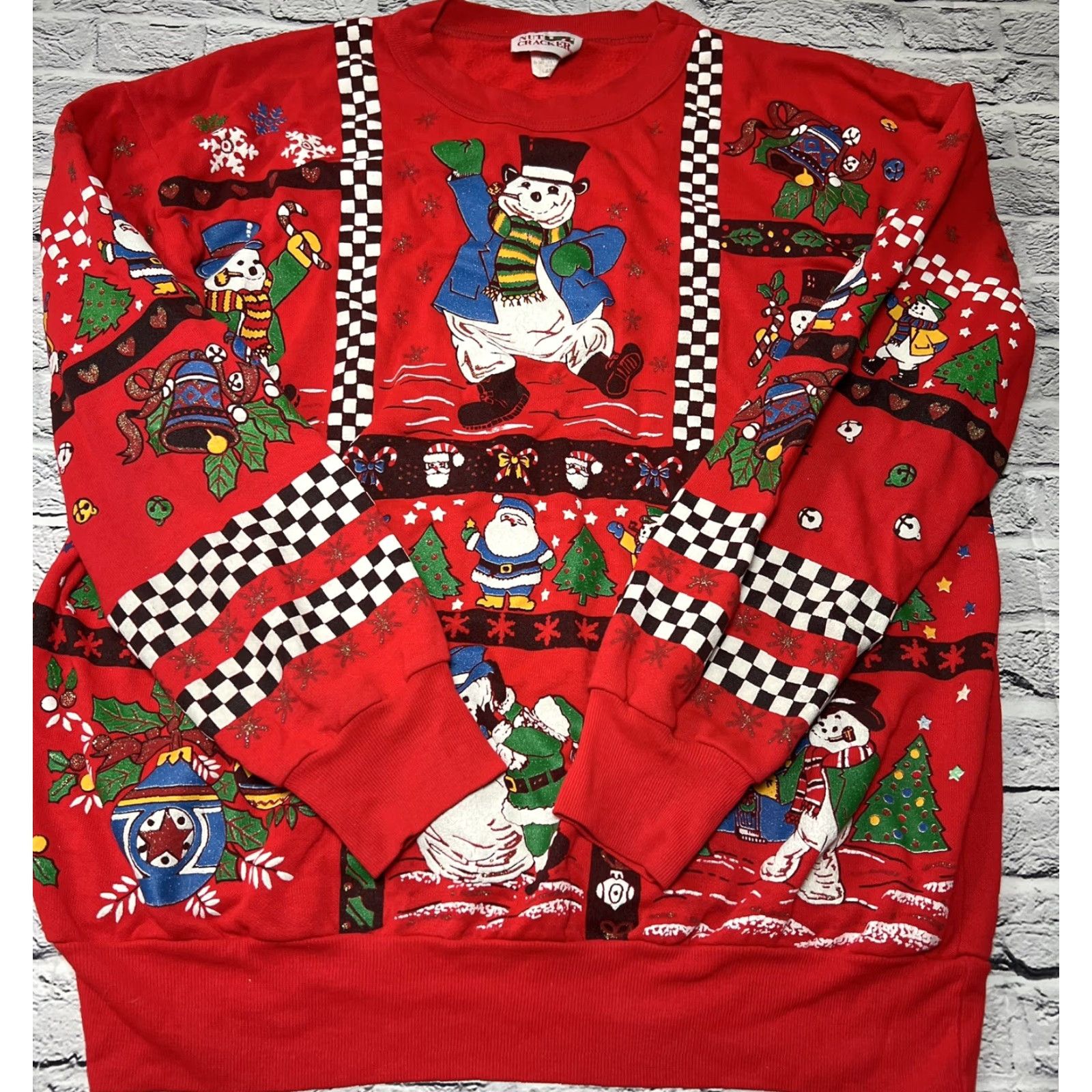 Vintage VINTAGE Nutcracker Sweatshirt Santa Claus Crewneck L Red 80s Christmas Holiday Unisex Adults Sweatshirt Pullover Ugly Sweater Mens Womens Boys Girls Size US L / EU 52-54 / 3 - 2 Thumbnail