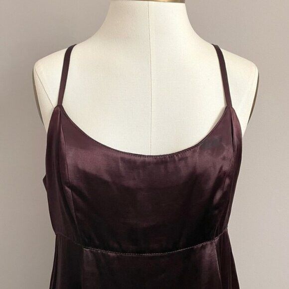 Betsey Johnson Y2K Betsey Johnson Plum Satin Mini Slip Dress - 10 🇺🇸 Size M / US 6-8 / IT 42-44 - 4 Thumbnail