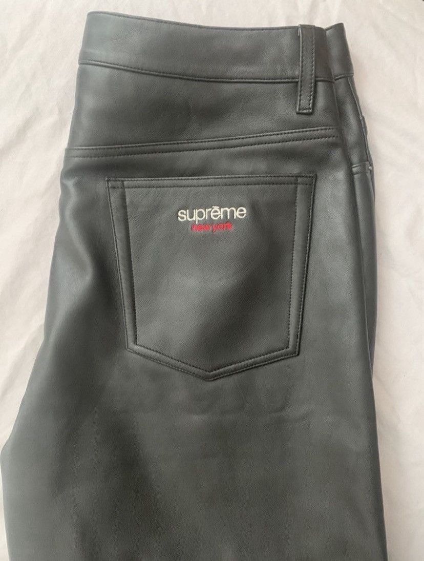 Supreme Surpreme Leather Baggy 5-Pocket Jean Size US 34 / EU 50 - 3 Thumbnail