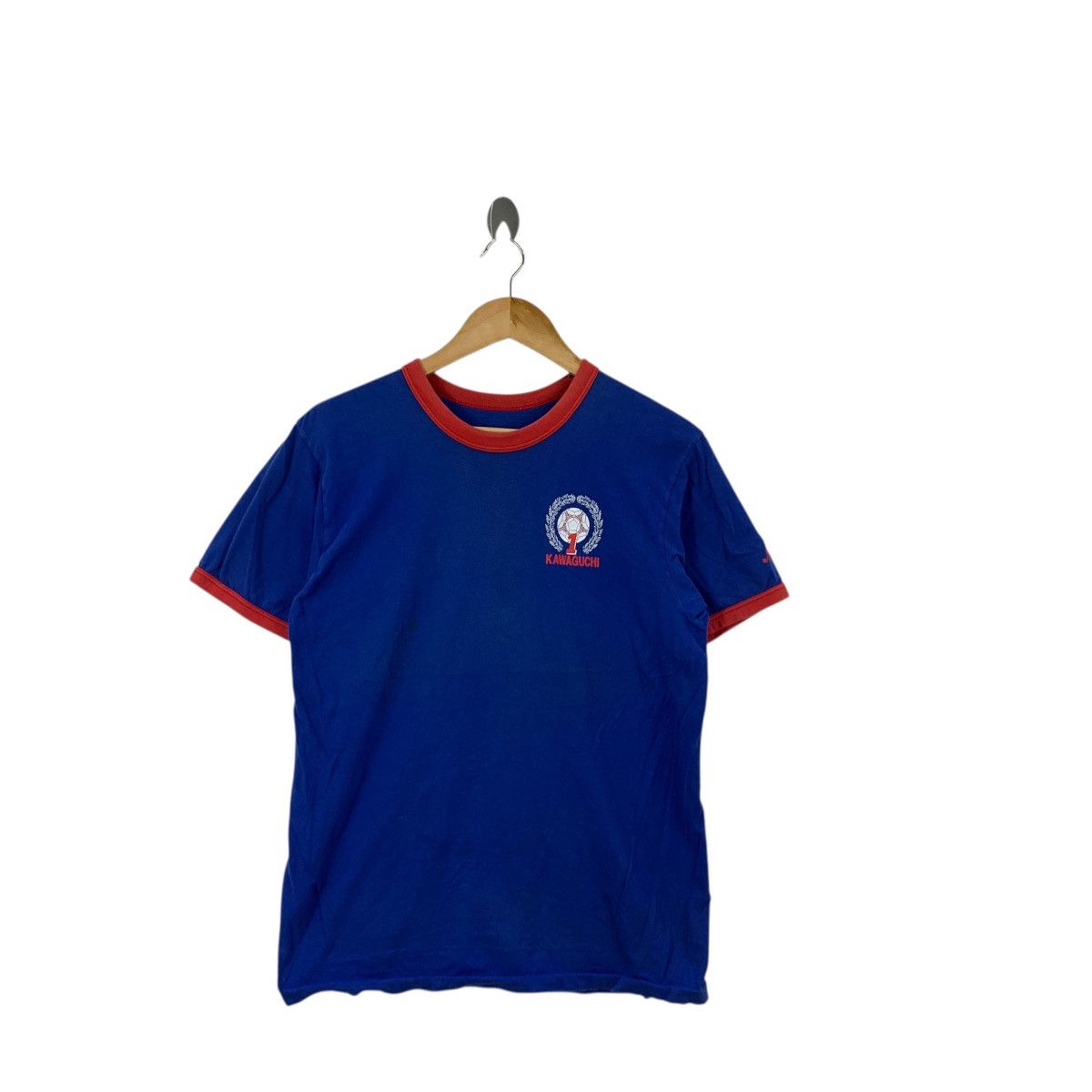 Vintage Vintage YOSHIKATSU KAWAGUCHI Japan Football Tee Shirt Top Size US S / EU 44-46 / 1 - 4 Thumbnail