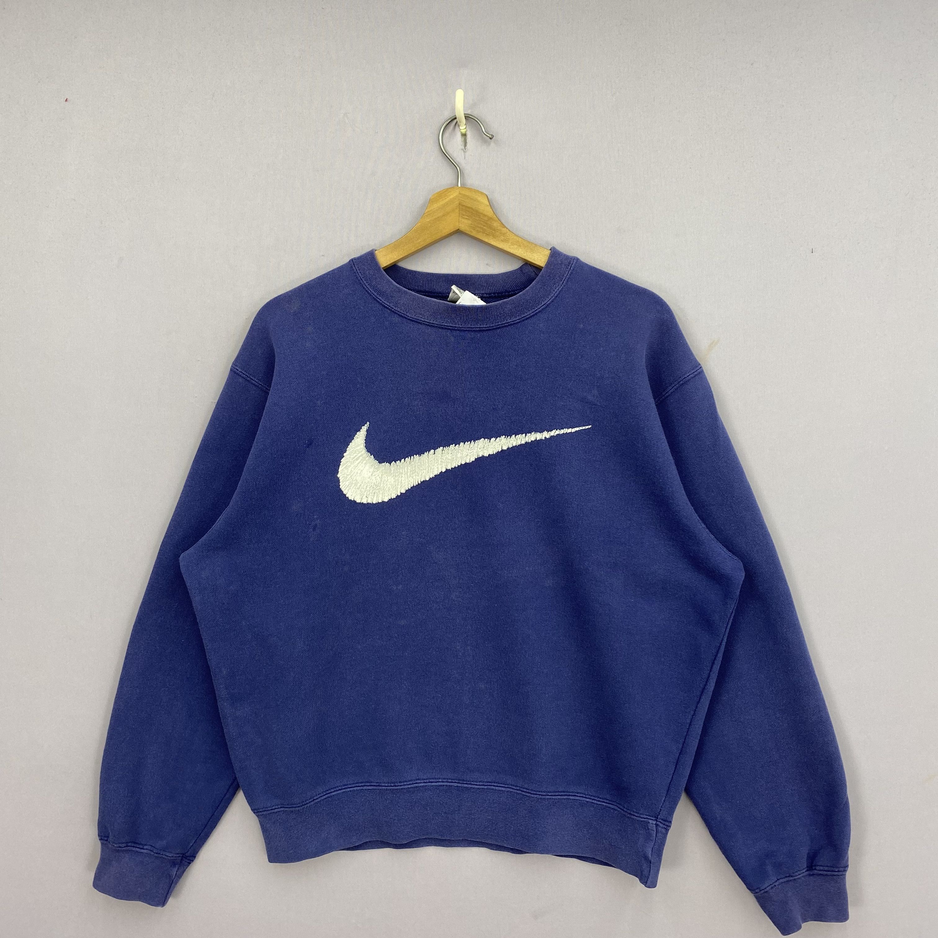 Nike Vintage Nike Sweater 90s Big Swoosh Style Sweatshirt Size US M / EU 48-50 / 2 - 1 Thumbnail