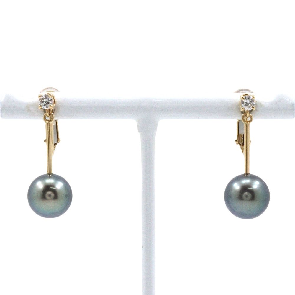 Other Tasaki TASAKI Au750 Pearl Diamond Earrings Precious Metal Earrings DUTY FREE for USA Size ONE SIZE - 1 Thumbnail