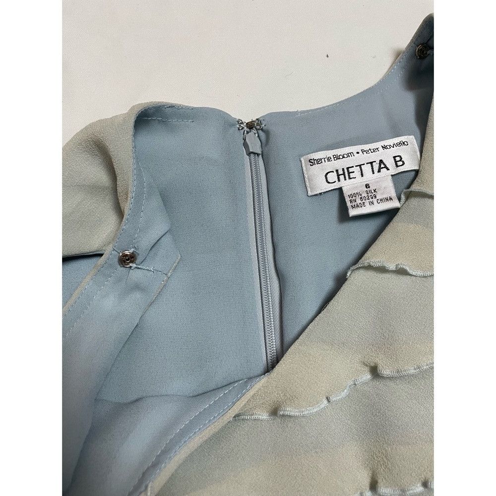 Other Chetta B Baby Blue Silk Ruffle Mini Dress Size 6 Size M / US 6-8 / IT 42-44 - 7 Thumbnail