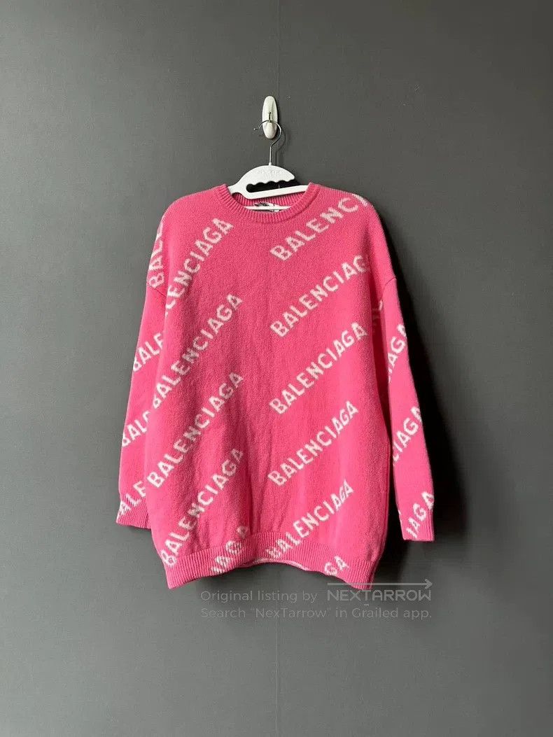 Balenciaga Pink Barrage Sweater