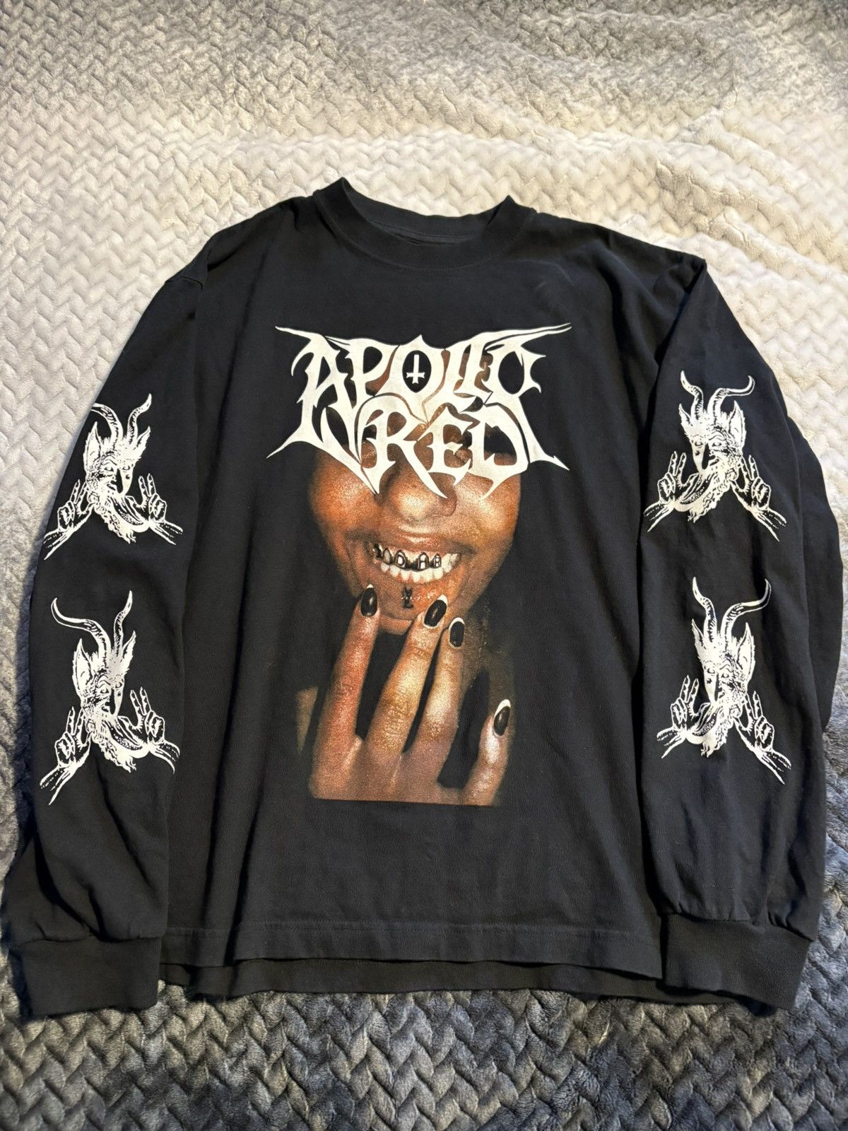Playboi Carti Apollo red Antagonist tour long sleeve Size US S / EU 44-46 / 1 - 1 Thumbnail