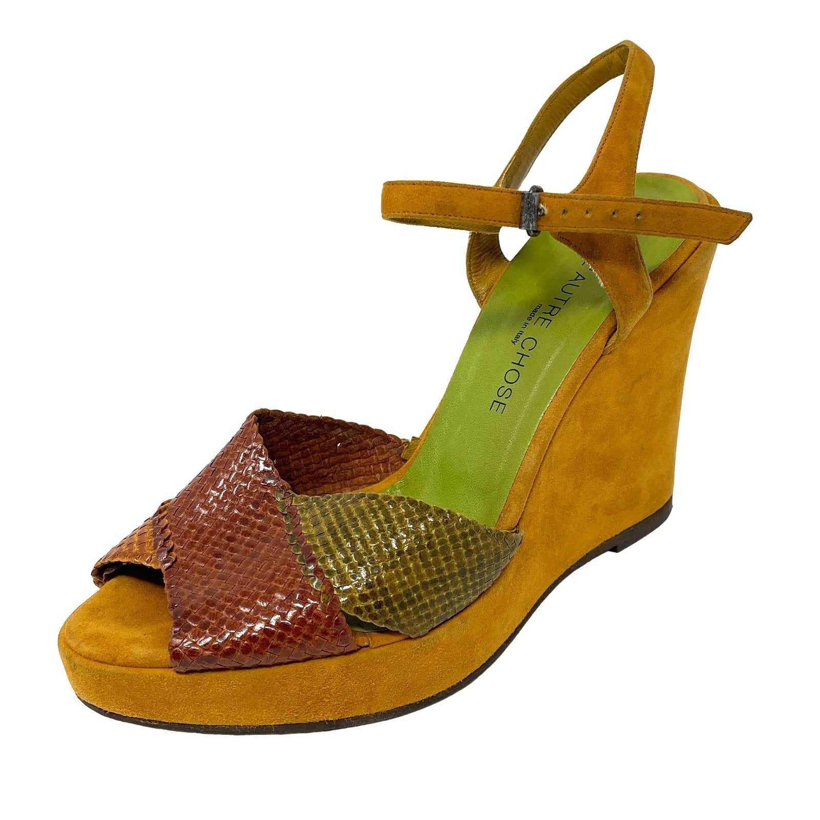 Other L'Autre Chose Suede Platform Wedge Sandals Size EU 38.5 US 8 Size US 8 / IT 38 - 4 Thumbnail