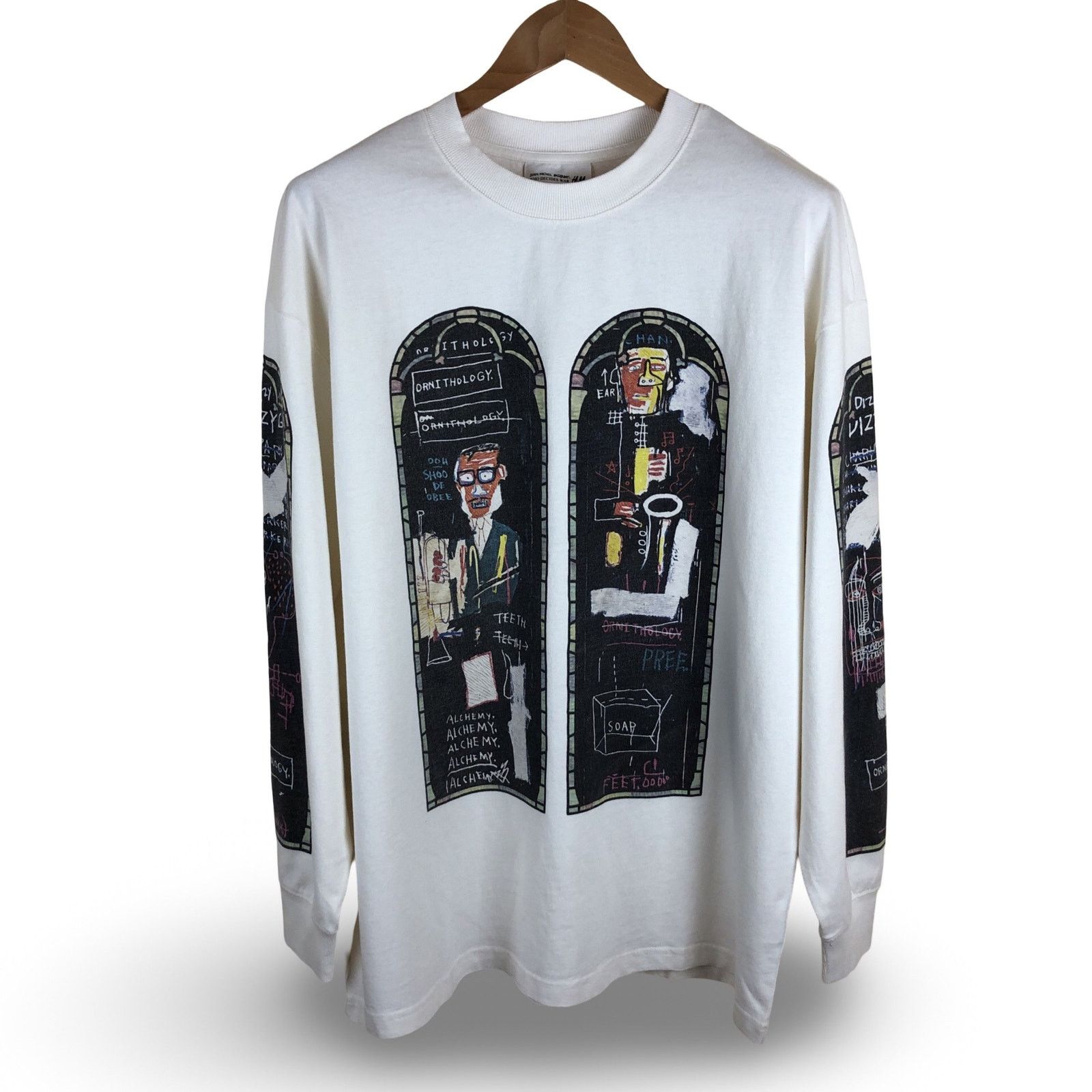 H&M × Jean-Michel Basquiat × Who Decides War WHO DECIDES WAR x Basquiat x H&M Long Sleeve Relaxed T-Shirt Size US M / EU 48-50 / 2 - 2 Thumbnail