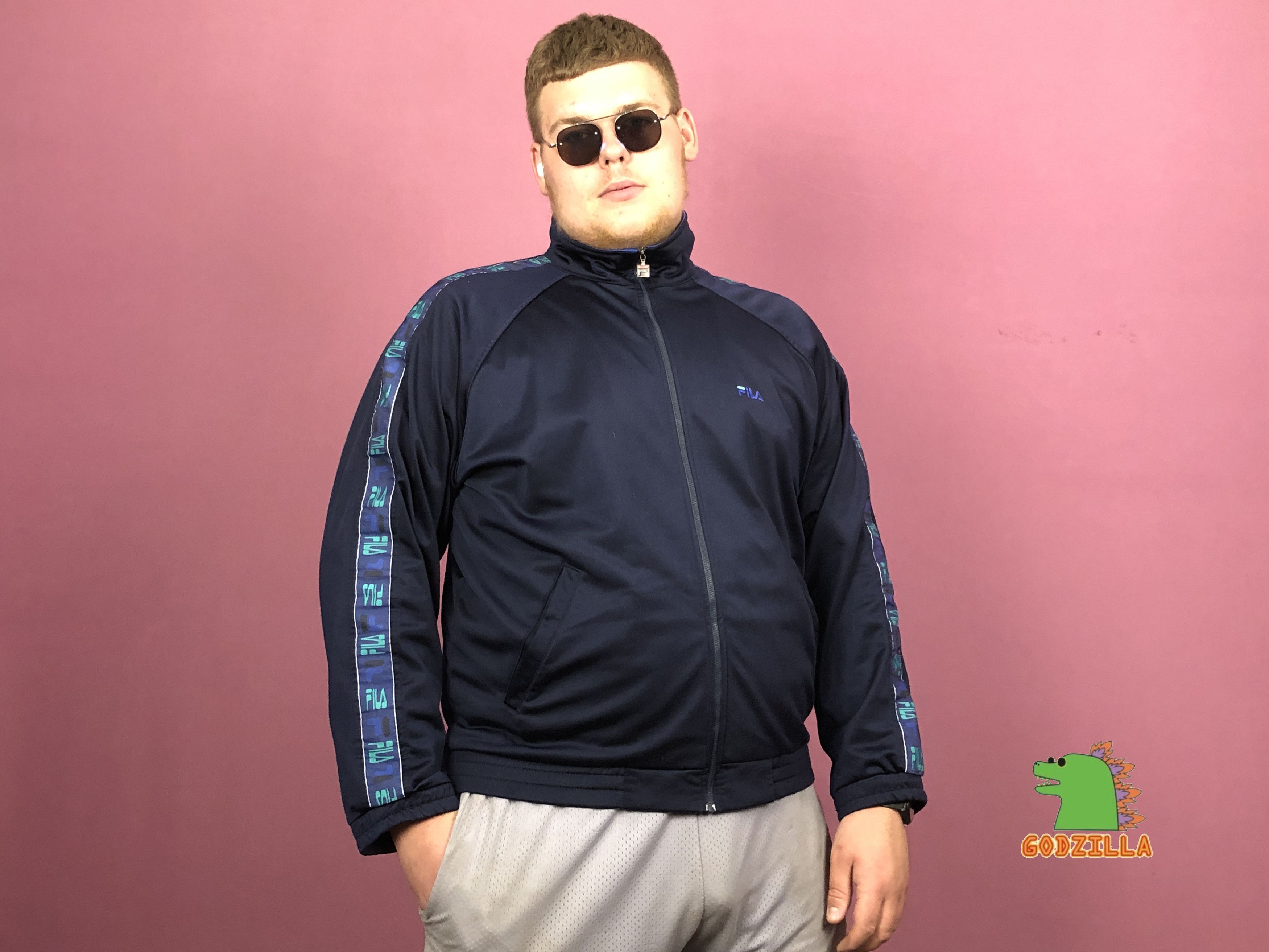 Fila × Vintage Fila Vintage Men's Track Jacket - L Side Tape Logo Size US L / EU 52-54 / 3 - 4 Thumbnail