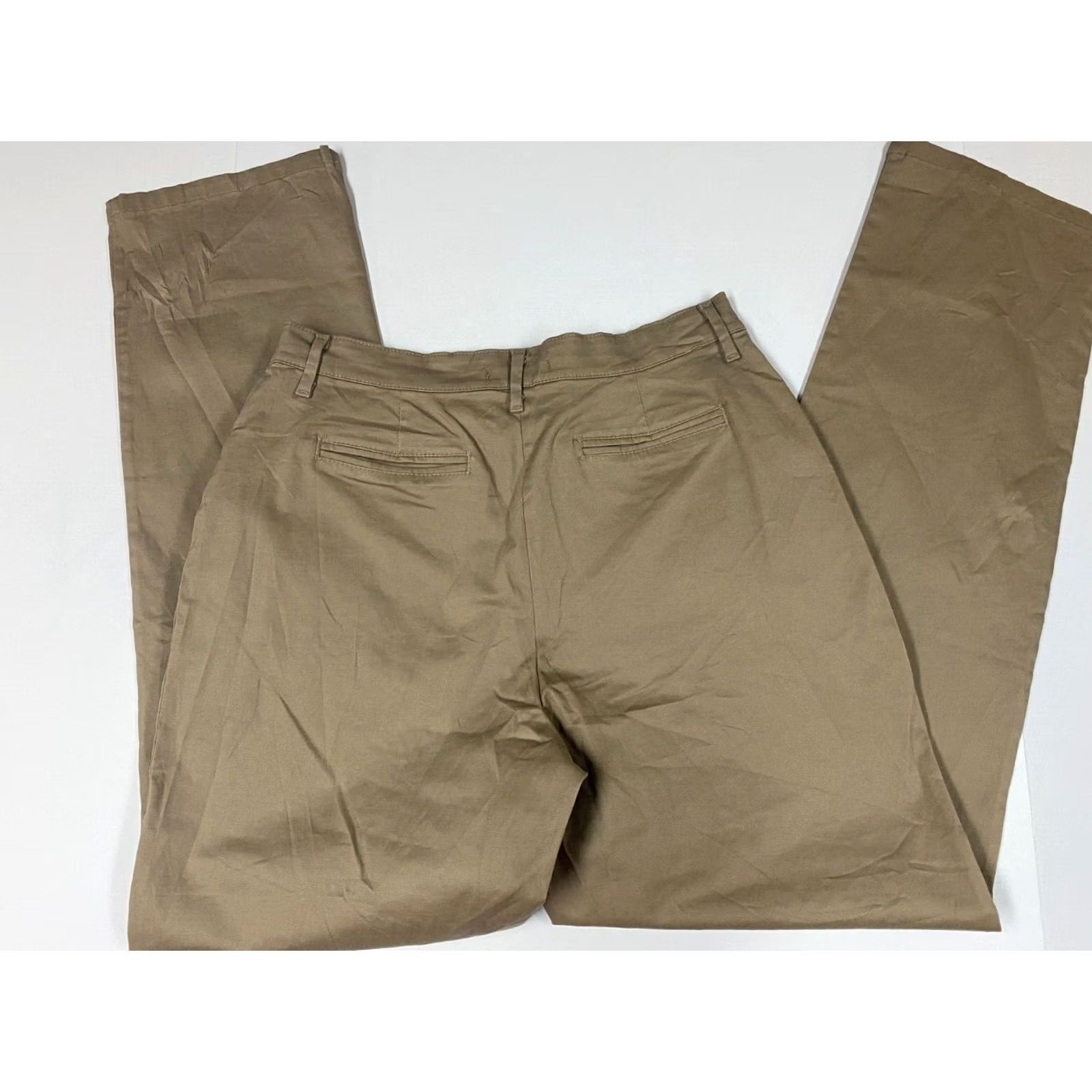 Lee Lee Womens Pants 32 Beige relaxed chino straight Pants Regular Women Beige 32 in 32 in Chino Womens Size 24" / US 00 / IT 34 - 6 Thumbnail