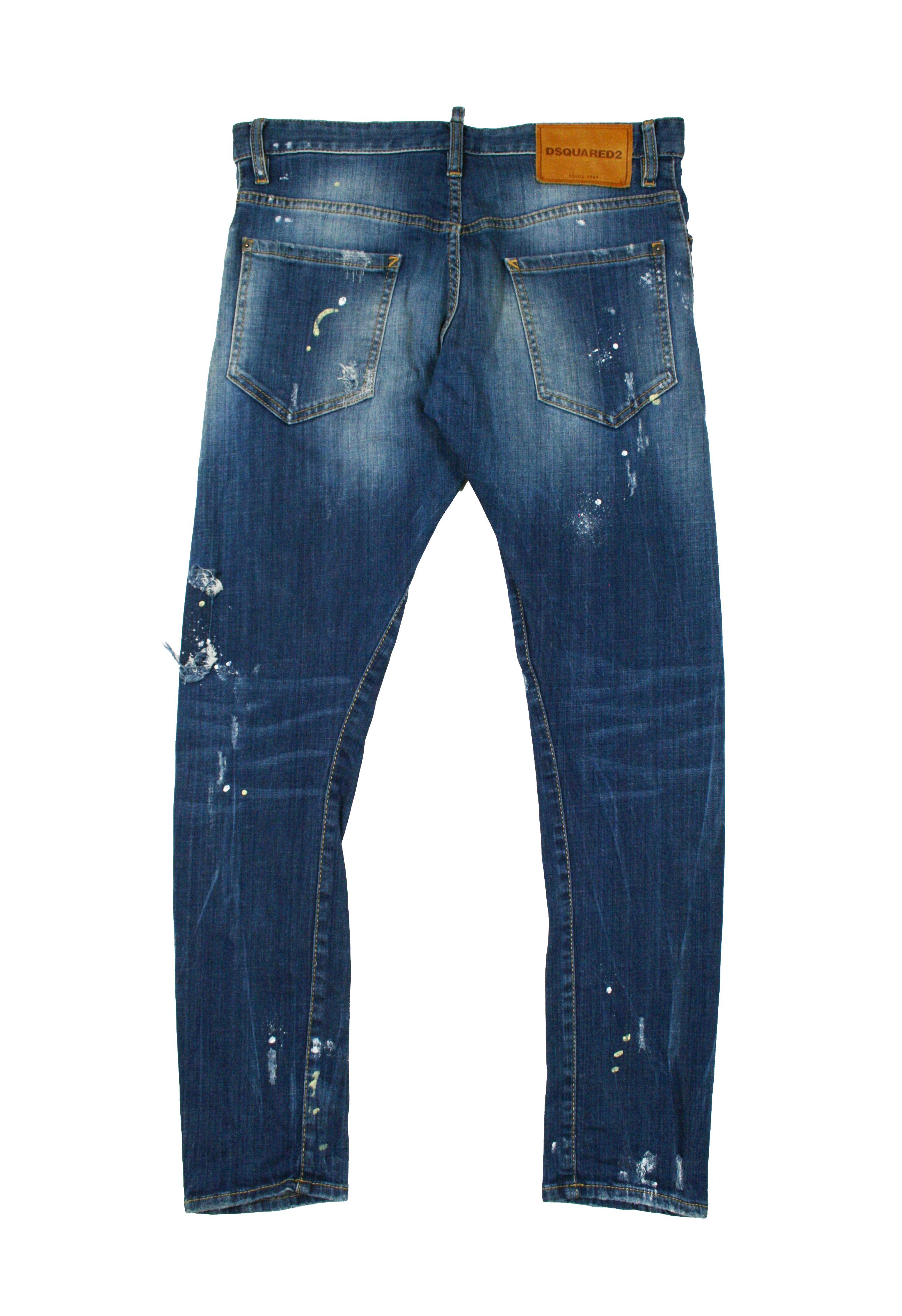 Dsquared2 Sexy Twist Painter Cropped Y2K Distressed Jeans Size US 30 / EU 46 - 2 Thumbnail