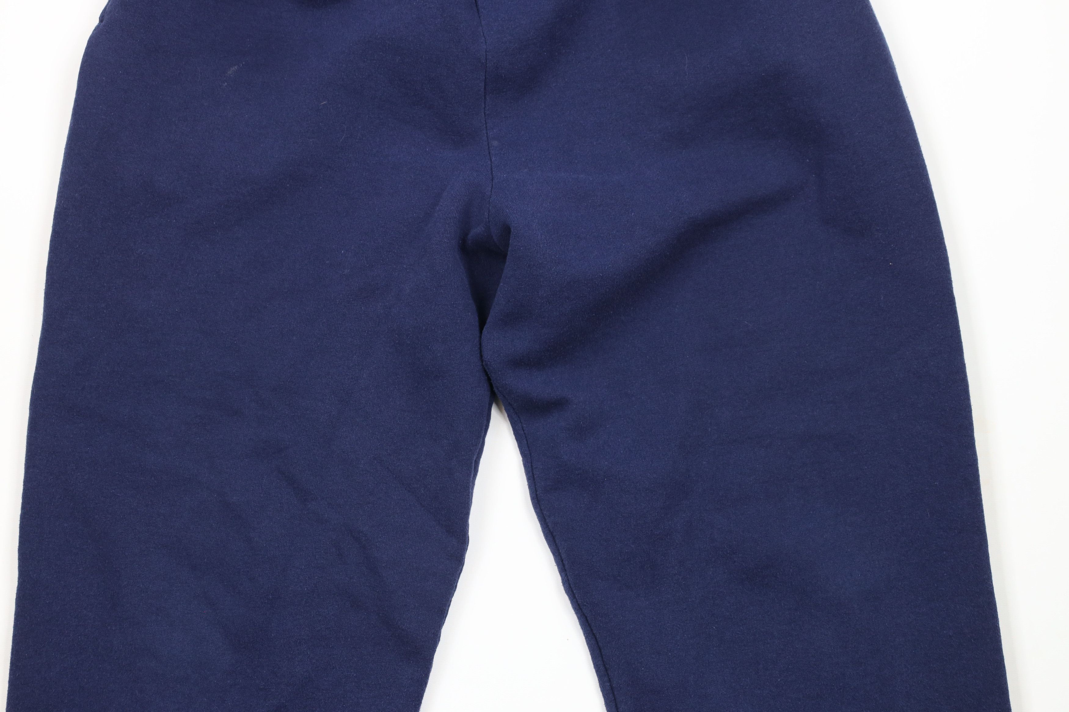 Vintage Vintage 90s Streetwear Blank Cuffed Sweatpants Joggers Blue Size US 34 / EU 50 - 3 Thumbnail