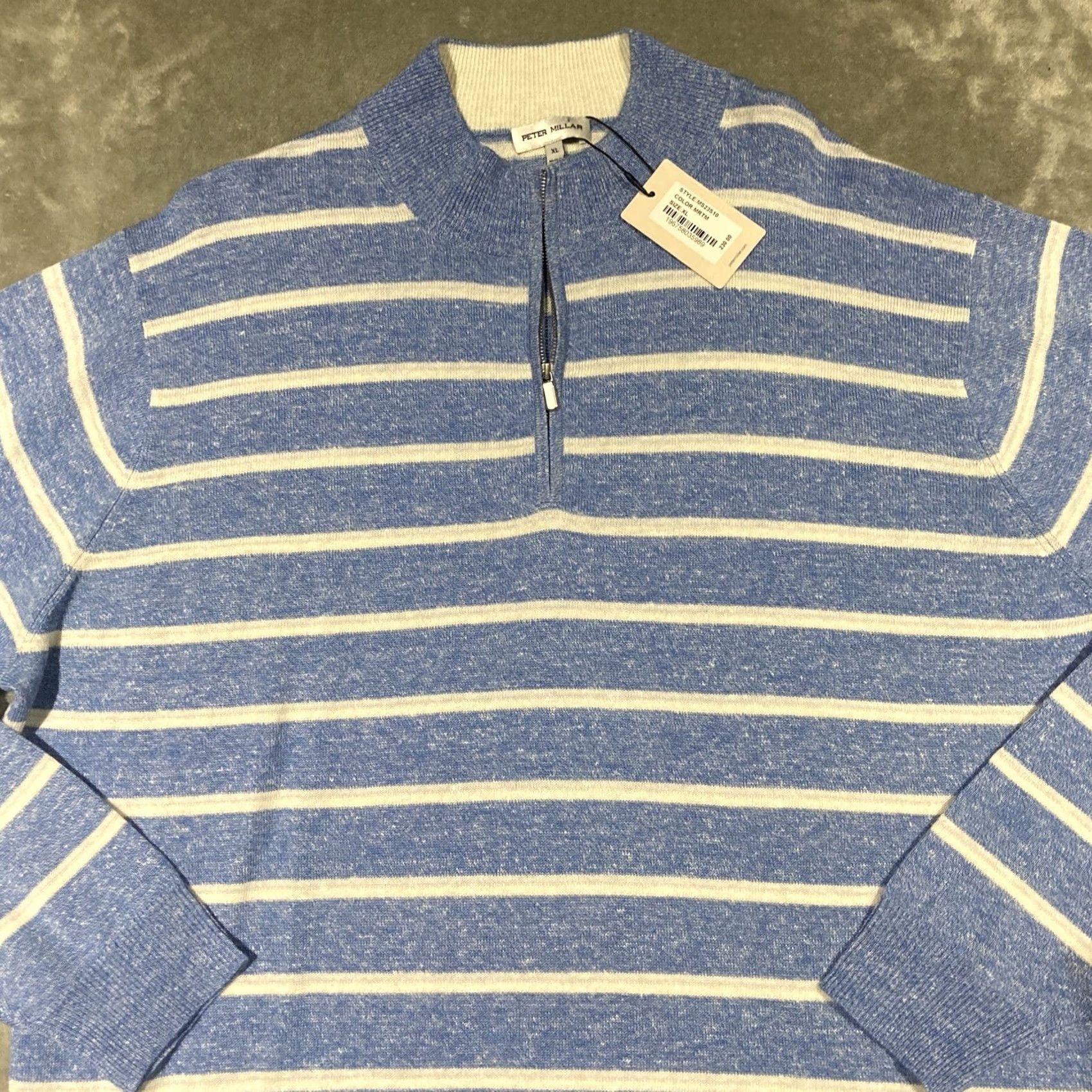 Peter Millar Peter Millar Sweater Men XL Long Bay 1/4 Zip Pullover Maritime Blue Wool Pullover Golf NWT Size US XL / EU 56 / 4 - 2 Thumbnail