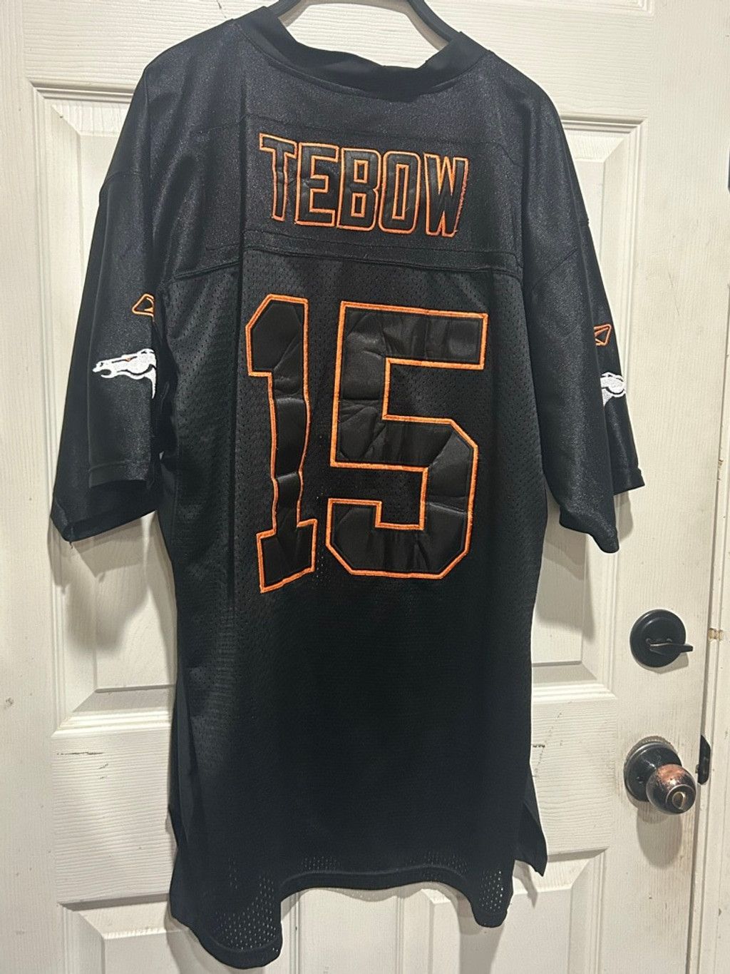 Reebok Men's Reebok Black & Orange Tebow #15 NFL Jersey Size 54 Size US M / EU 48-50 / 2 - 5 Thumbnail