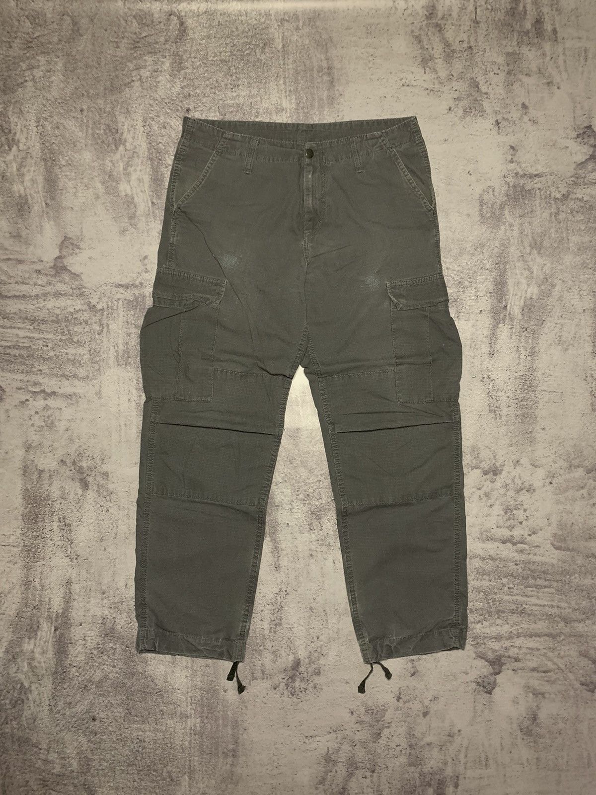 Carhartt Wip × Vintage VINTAGE CARHARTT REGULAR CARGO PANT GREY WORK SKATE JOGGERS Size US 33 - 2 Thumbnail
