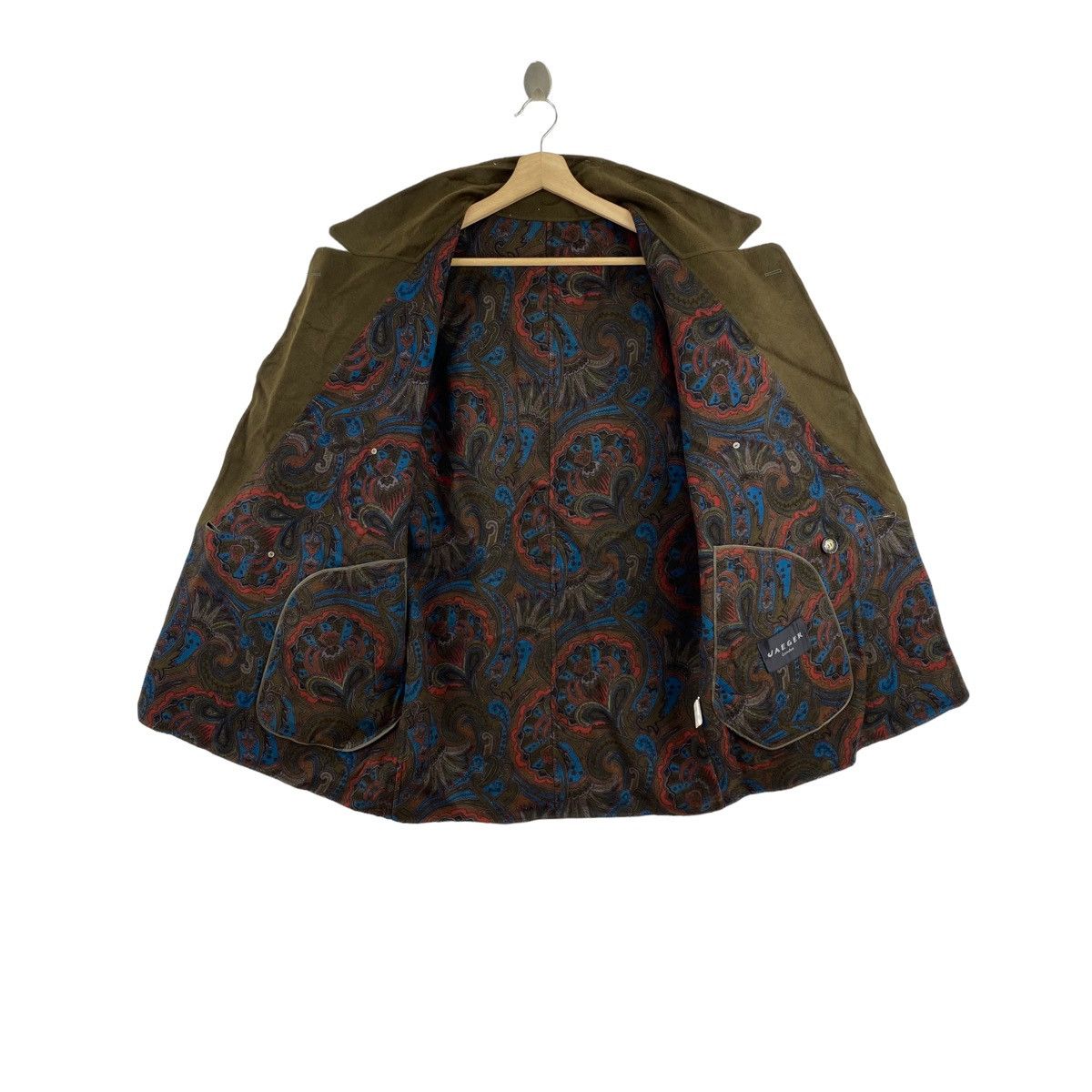 Vintage Vintage JEAGER LONDON Paisley Khaki Coat Size US L / EU 52-54 / 3 - 3 Thumbnail