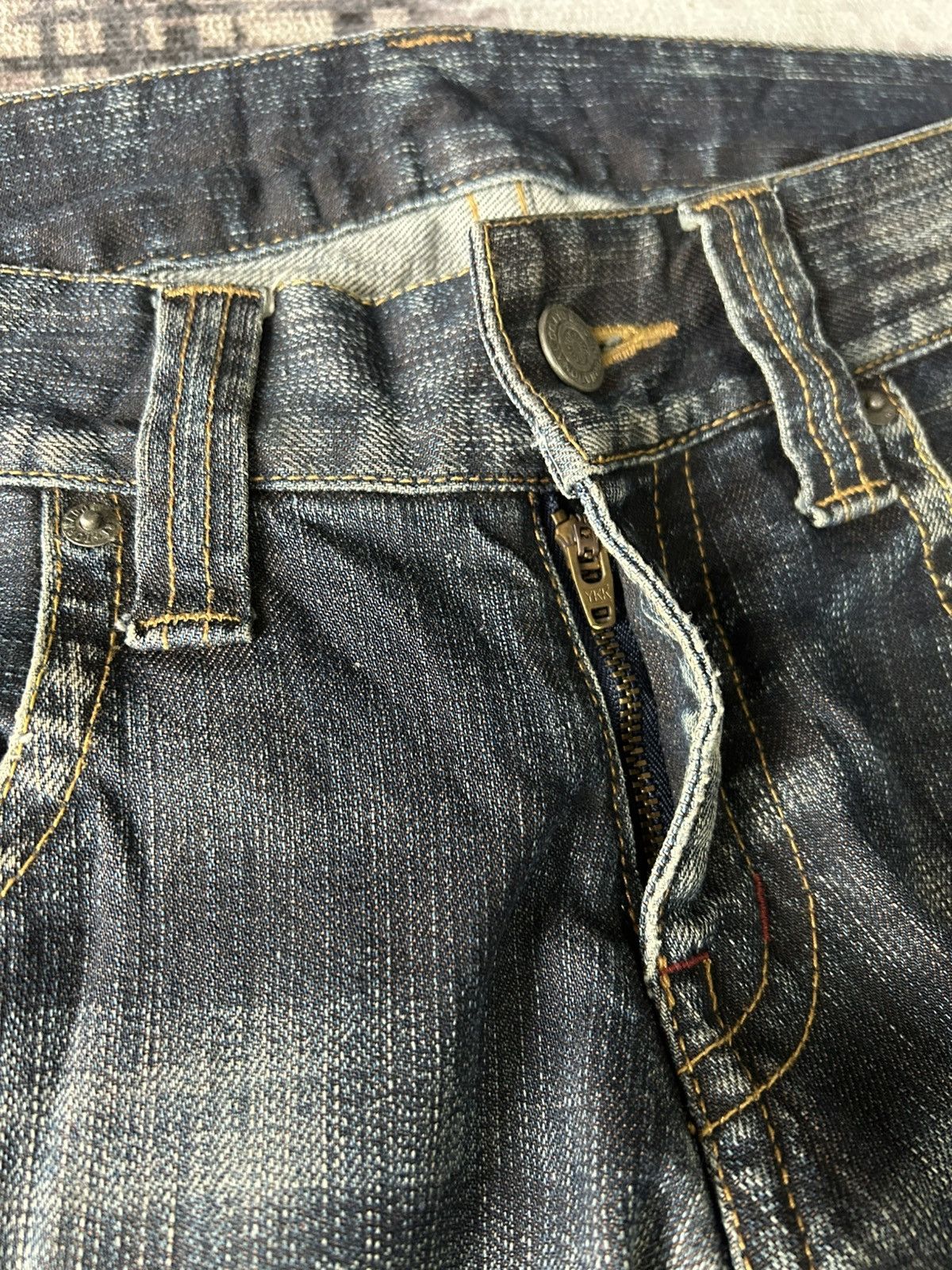 Tornado Mart Flared “ Tornado Mart “ Distressed Mudwash Jeans Size US 34 / EU 50 - 8 Thumbnail