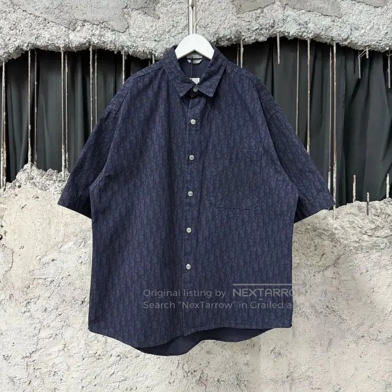 Dior Dior Summer Navy Short Sleeve Shirt . Size US M / EU 48-50 / 2 - 1 Thumbnail