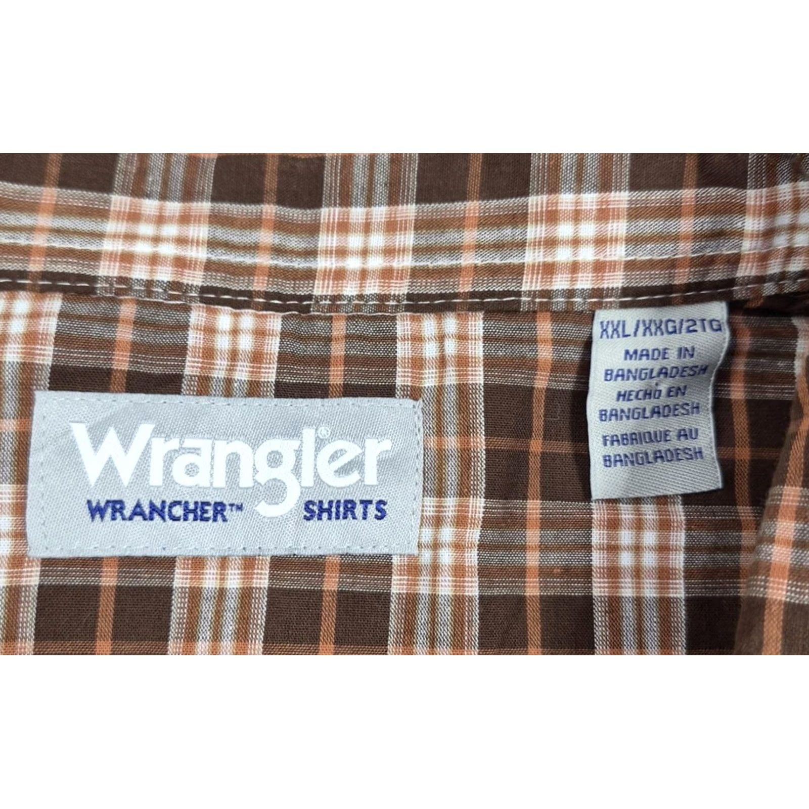 Wrangler Wrangler Wrancher Snap Up Shirt Mens 2XL Plaid Long Sleeve Western Cowboy Size US XXL / EU 58 / 5 - 5 Thumbnail