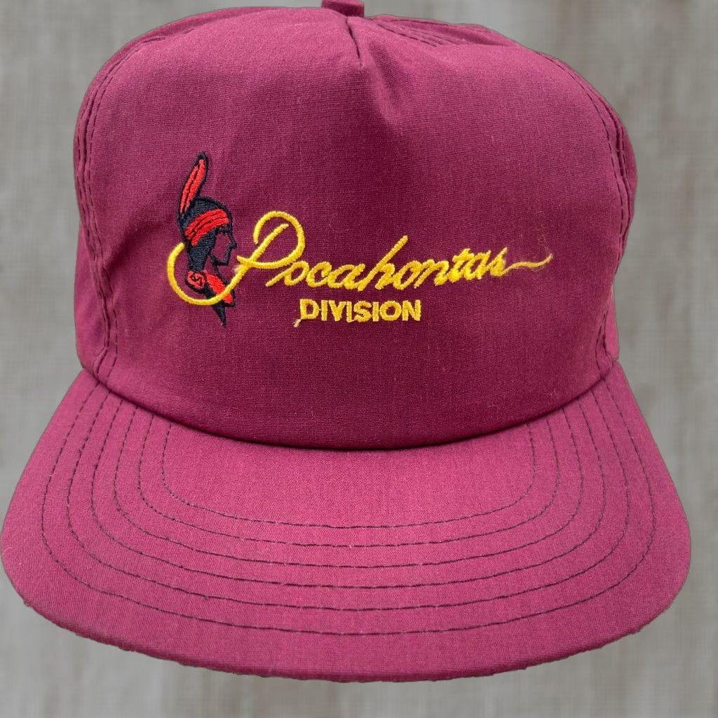 Vintage VINTAGE Norfolk Southern Trucker Hat Cap Pocahontas USA 90s Red Nylon Knit Adjustable Hat Mens Size ONE SIZE - 1 Thumbnail